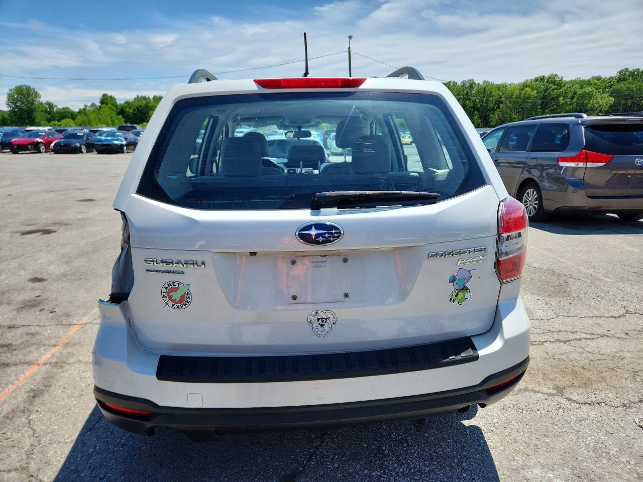 2015 Subaru Forester 2.5i White vin: JF2SJABC7FH839531