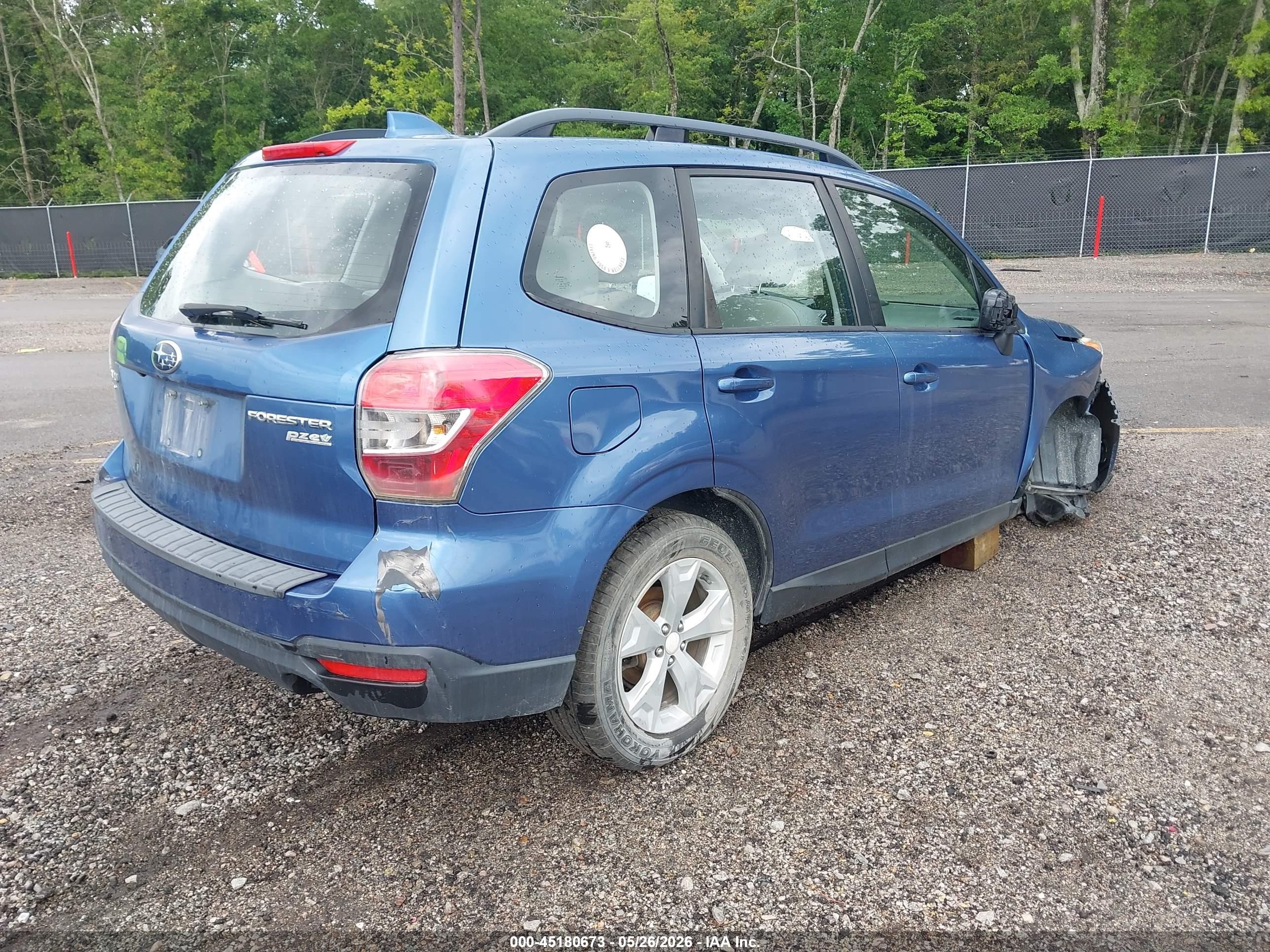 2016 Subaru Forester 2.5i Blue vin: JF2SJABC7GH452981