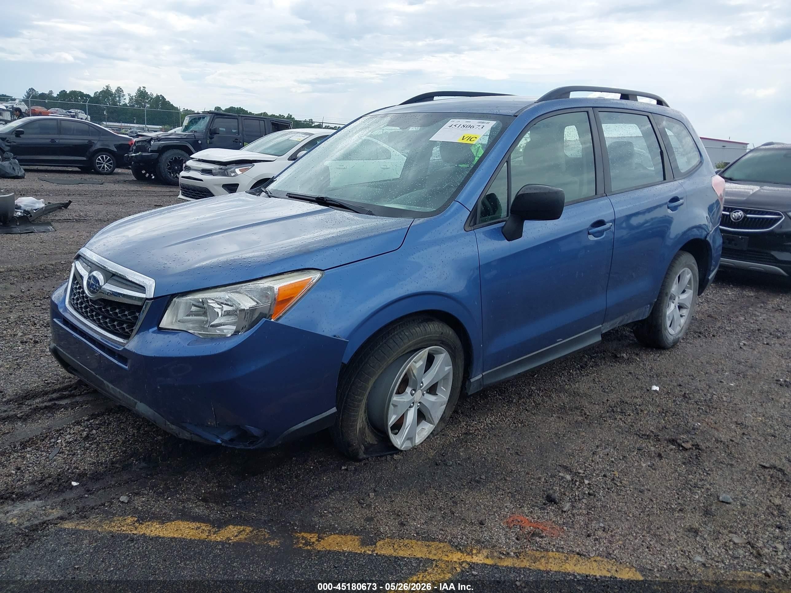 2016 Subaru Forester 2.5i Blue vin: JF2SJABC7GH452981