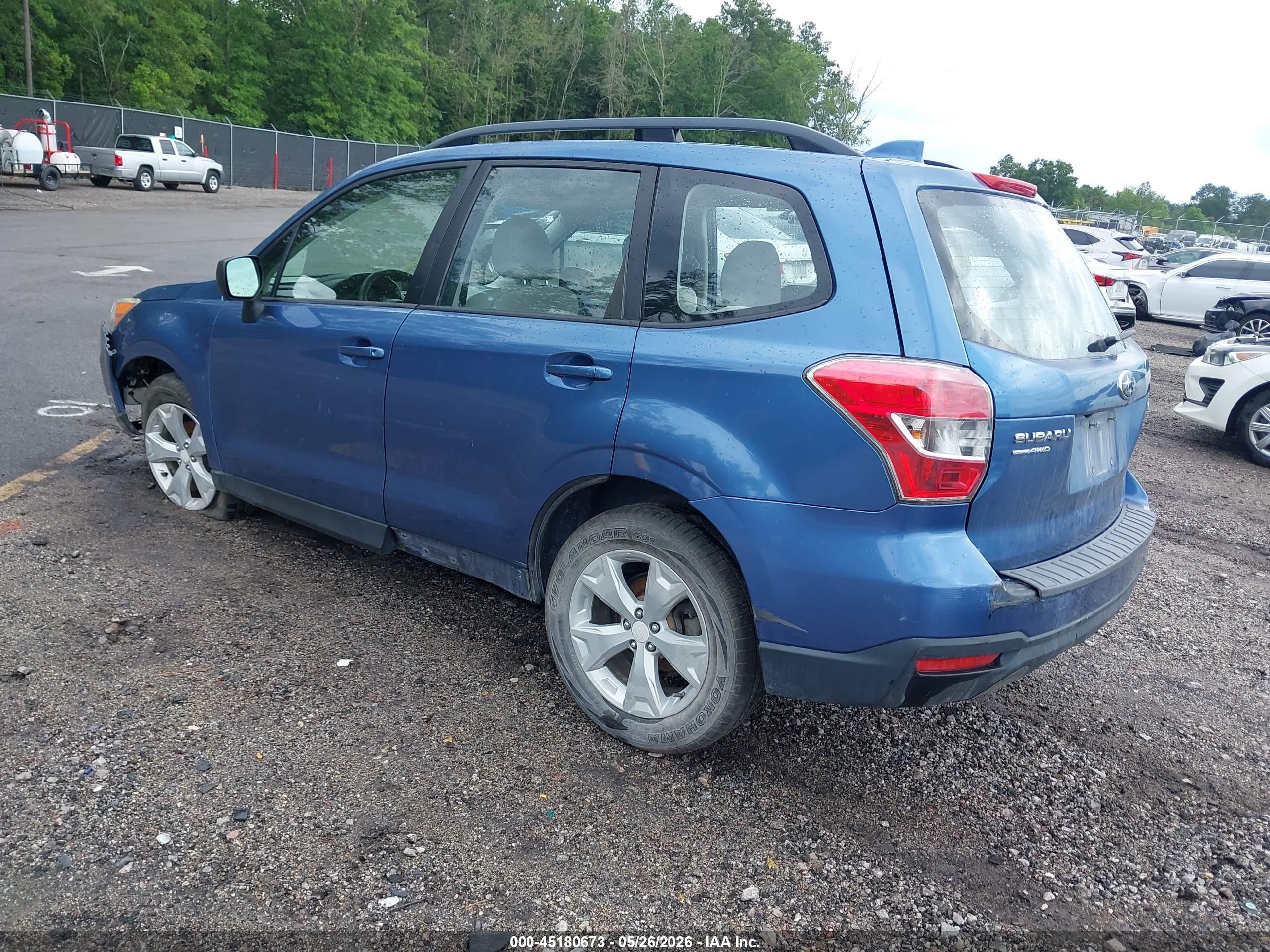 2016 Subaru Forester 2.5i Blue vin: JF2SJABC7GH452981