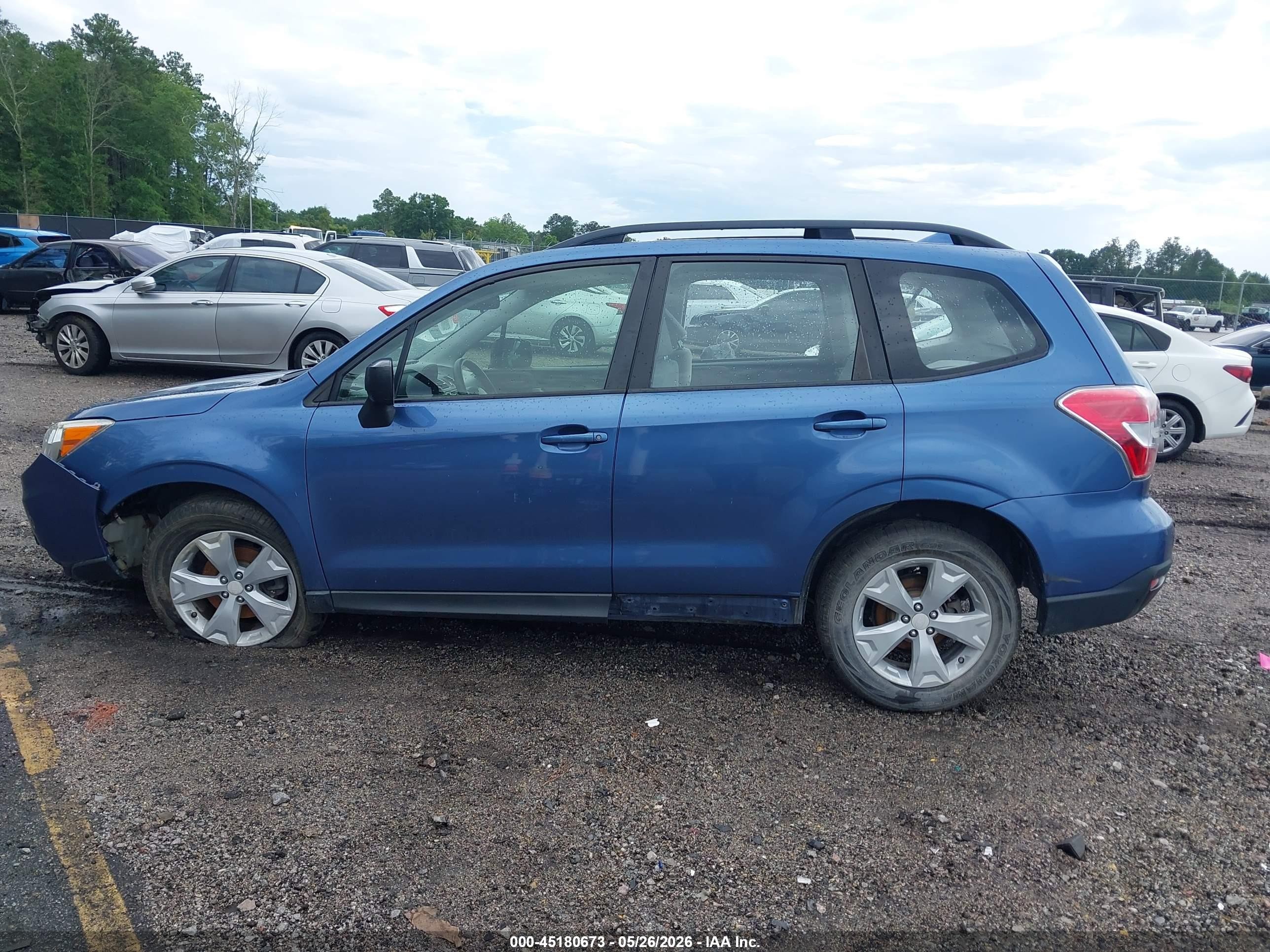 2016 Subaru Forester 2.5i Blue vin: JF2SJABC7GH452981