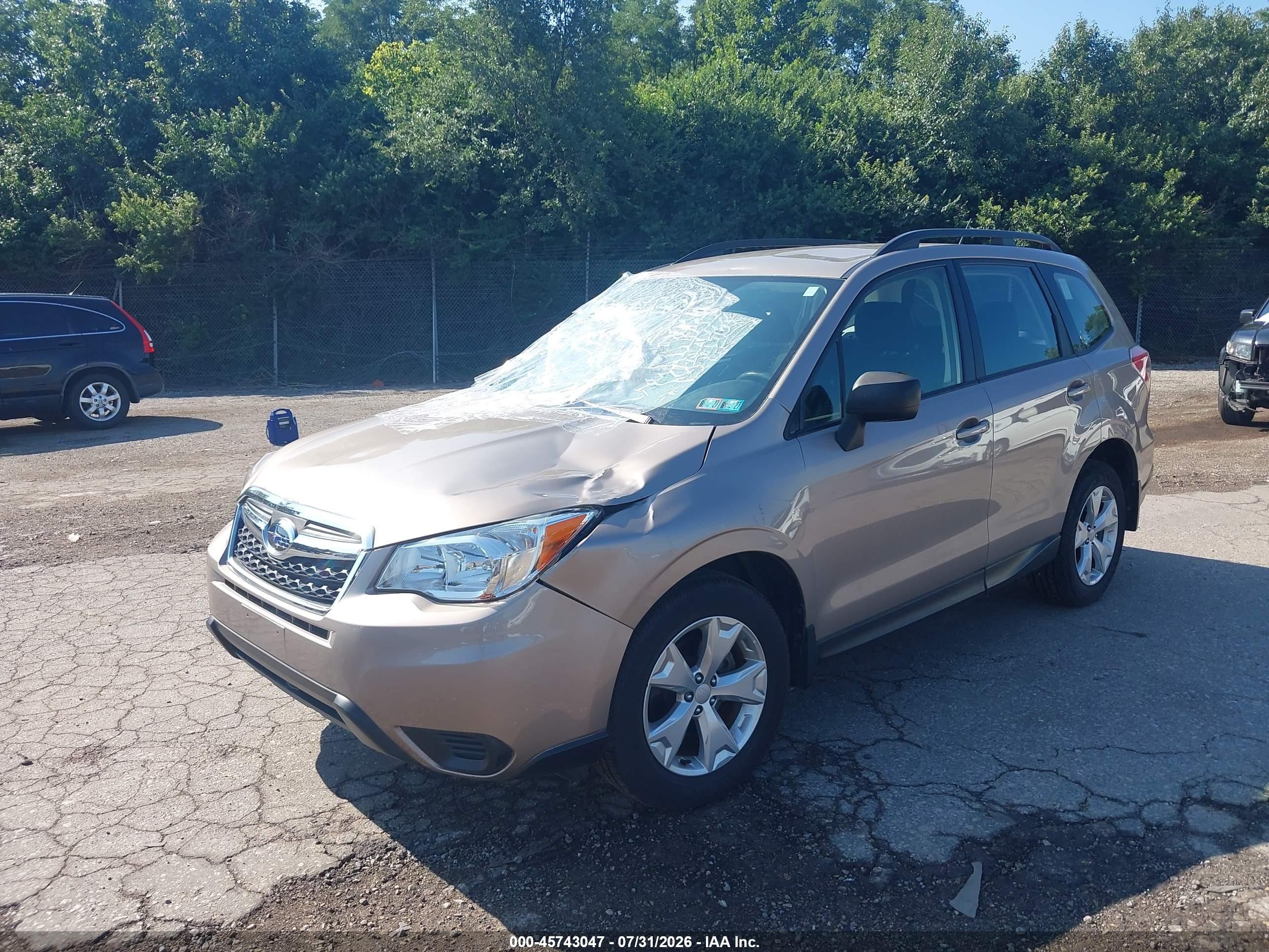 2015 Subaru Forester 2.5i Champagne vin: JF2SJABC8FH818025