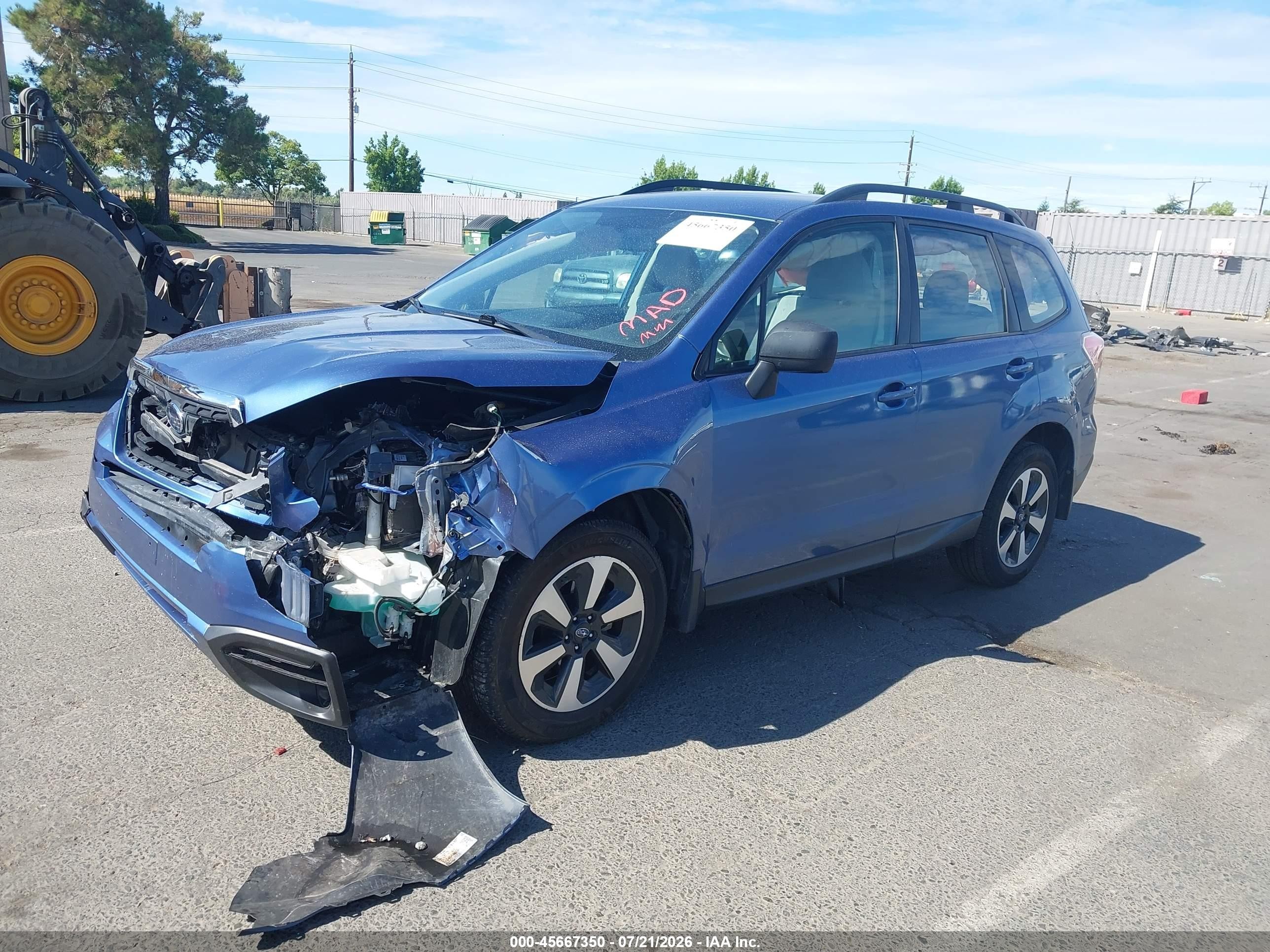 2018 Subaru Forester 2.5i Blue vin: JF2SJABC8JH584431
