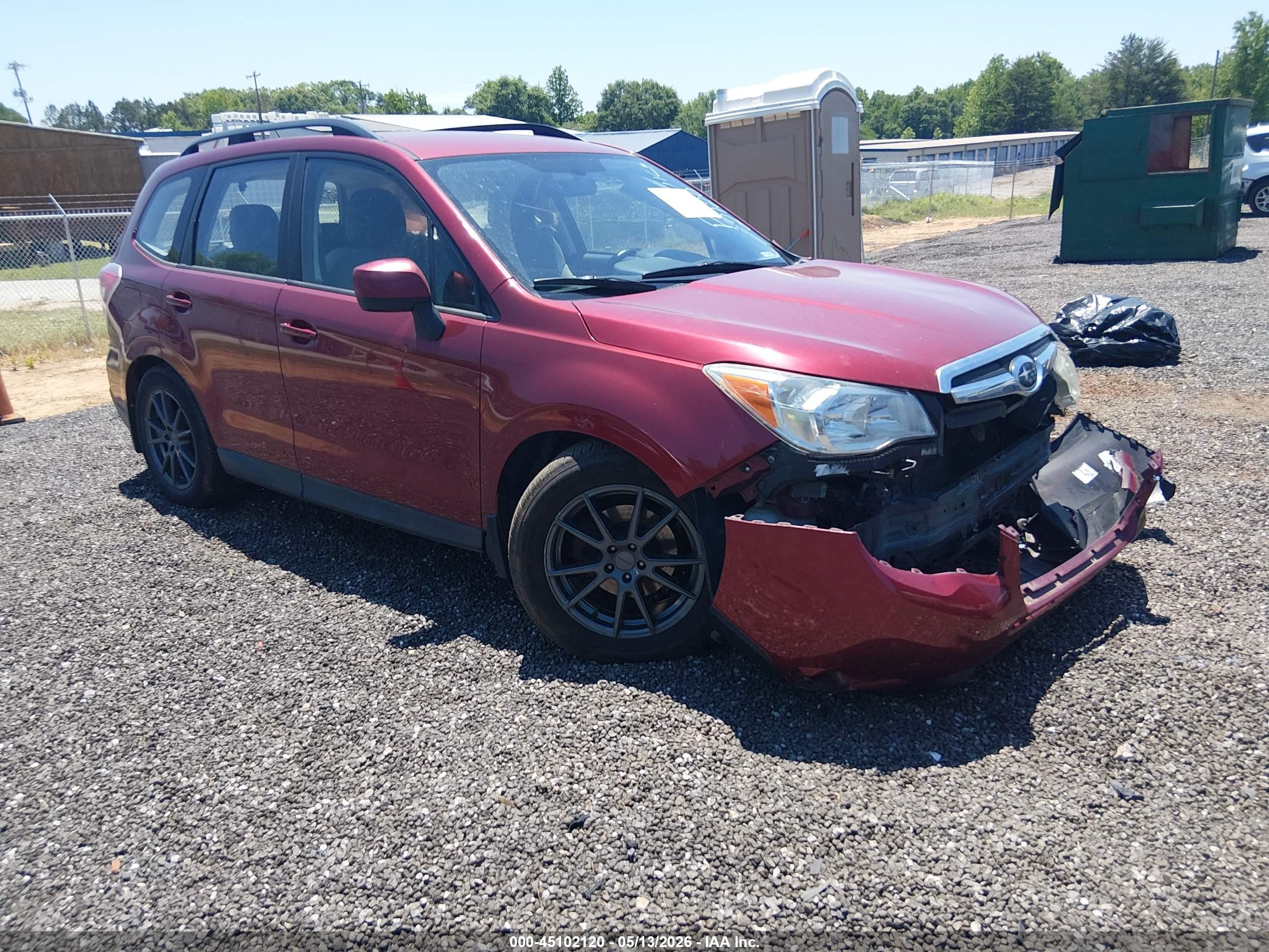 2015 Subaru Forester 2.5i Красный vin: JF2SJABC9FH420399