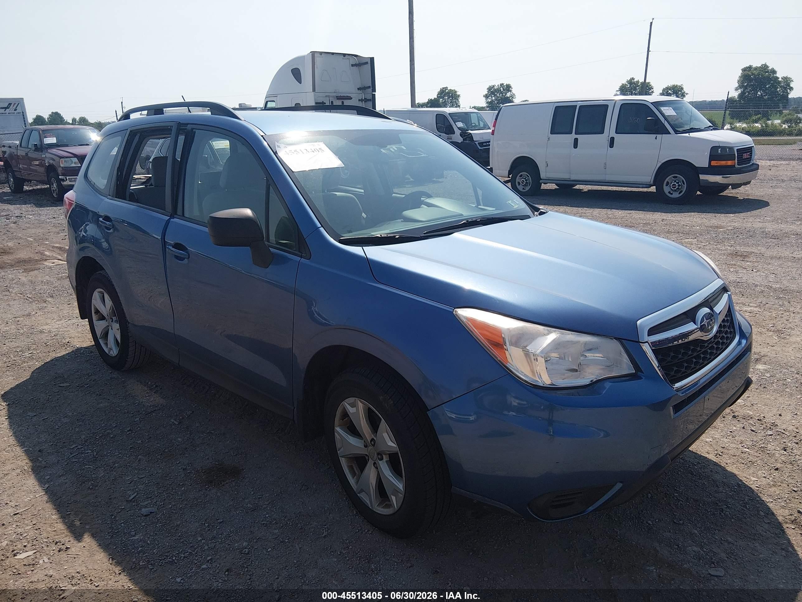 2015 Subaru Forester 2.5i Blue vin: JF2SJABC9FH421391
