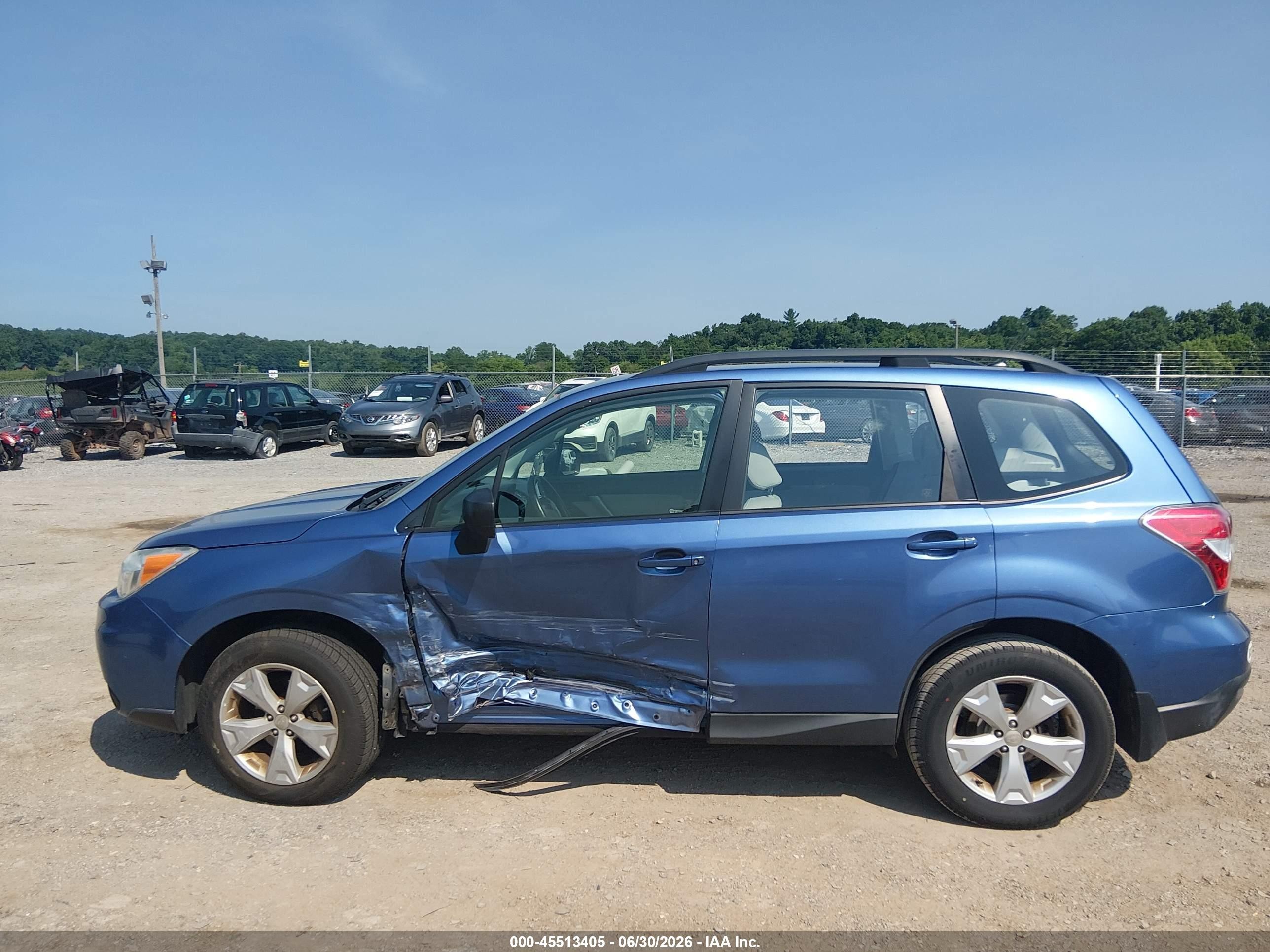 2015 Subaru Forester 2.5i Blue vin: JF2SJABC9FH421391