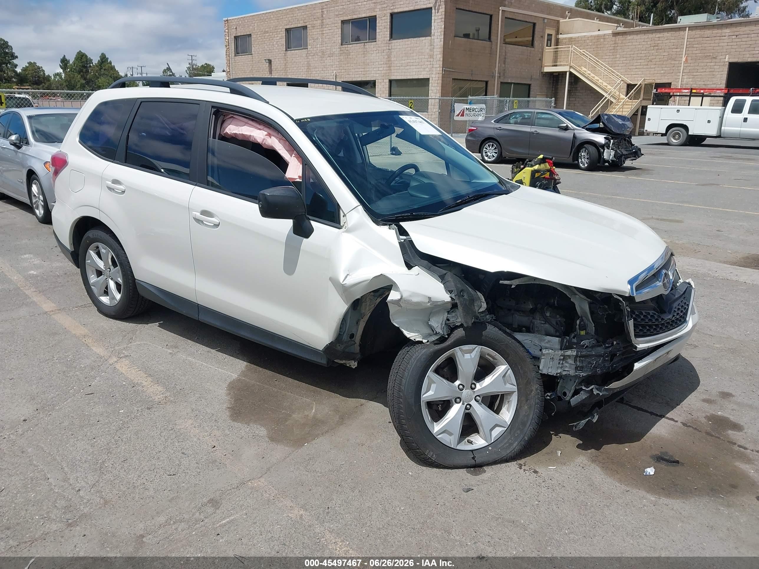 2015 Subaru Forester 2.5i Черный vin: JF2SJABC9FH540414