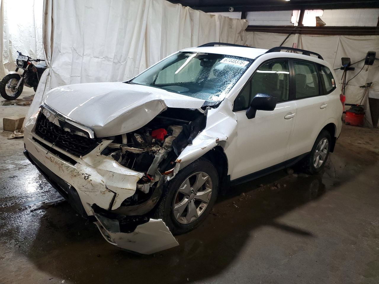2015 Subaru Forester 2.5i White vin: JF2SJABC9FH804697