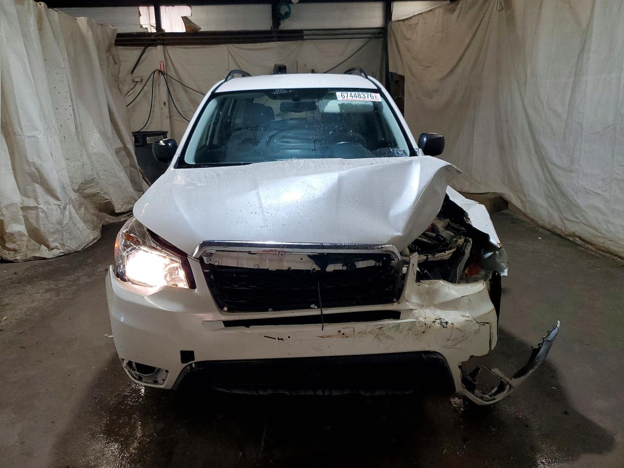 2015 Subaru Forester 2.5i White vin: JF2SJABC9FH804697
