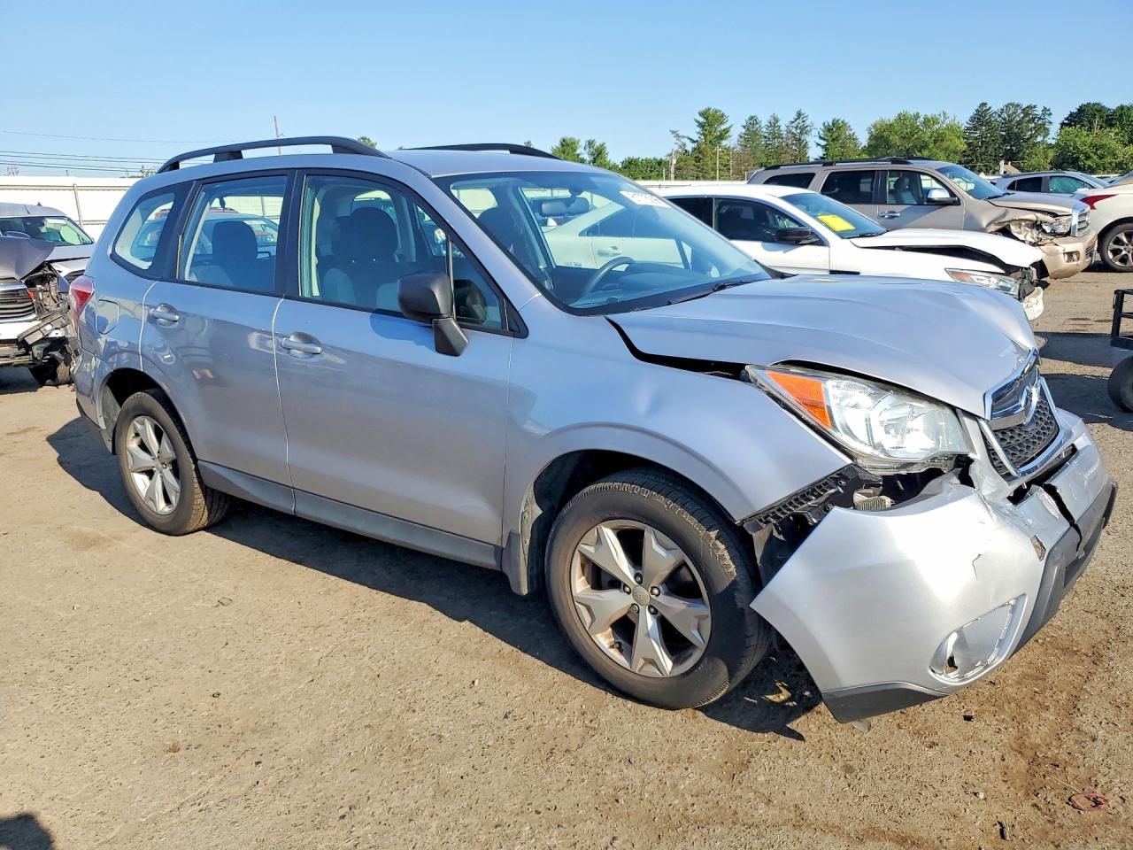 2015 Subaru Forester 2.5i Gray vin: JF2SJABCXFH422663