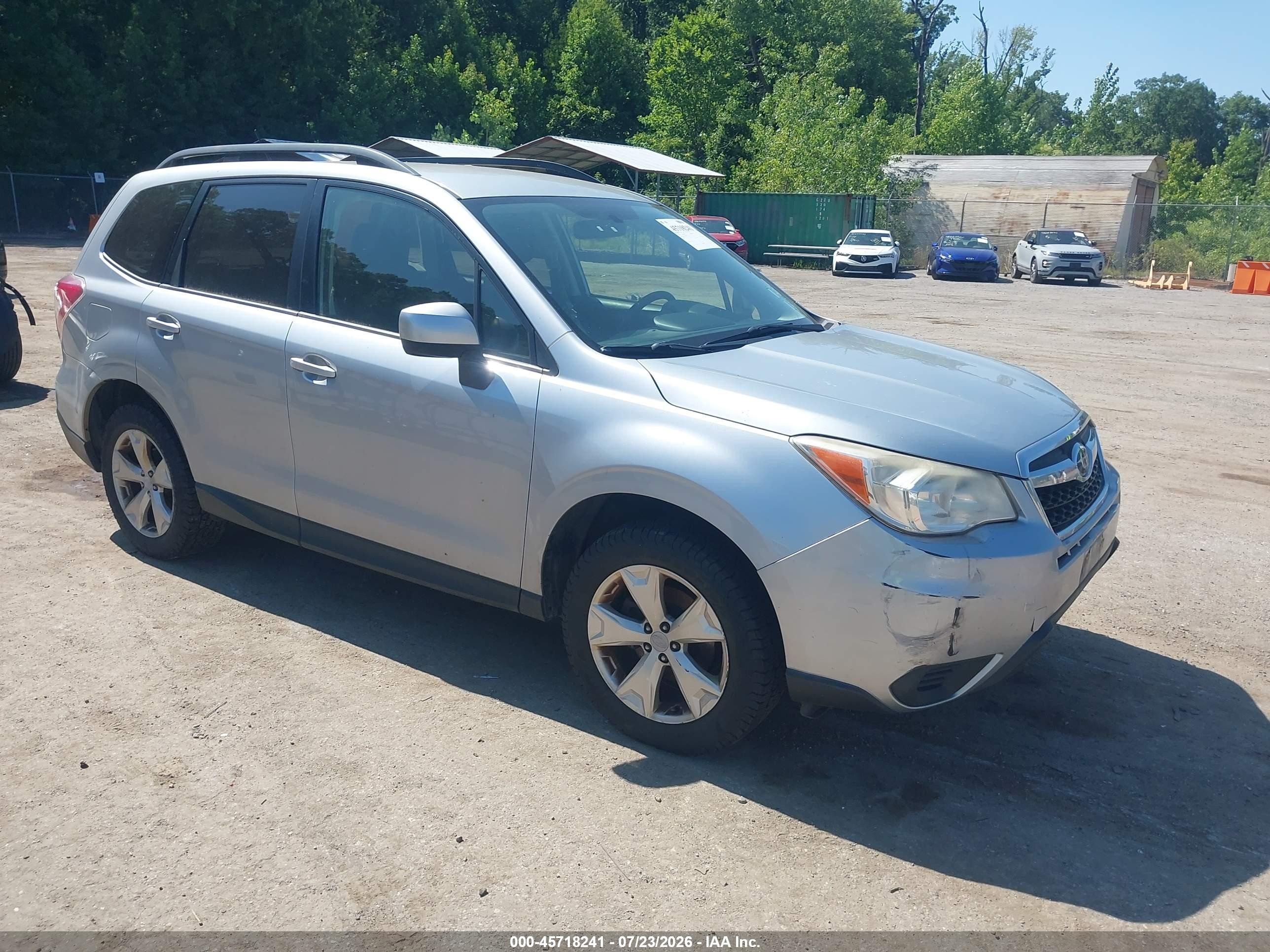 2014 Subaru Forester 2.5i Premium Silver vin: JF2SJACC0EG427275