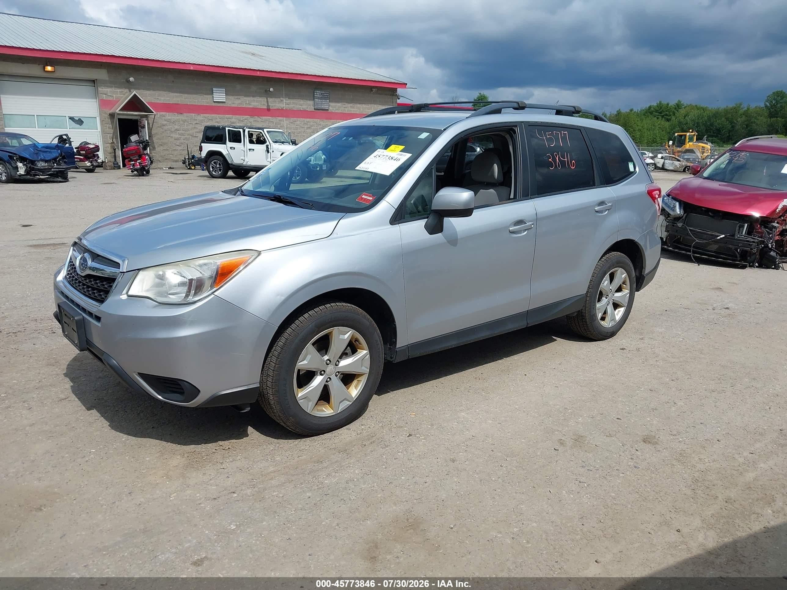 2014 Subaru Forester 2.5i Premium Silver vin: JF2SJACC3EG441672