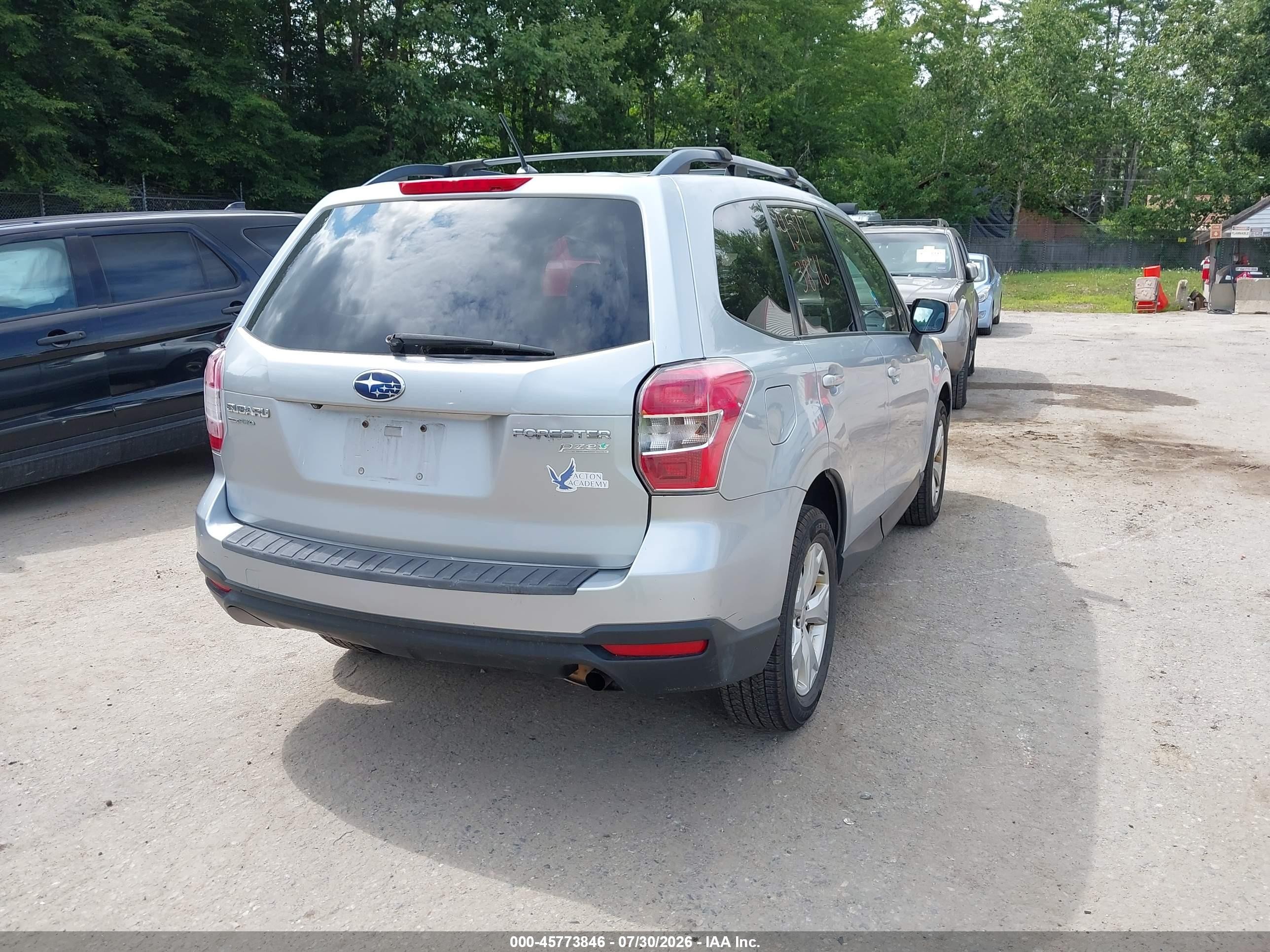2014 Subaru Forester 2.5i Premium Silver vin: JF2SJACC3EG441672