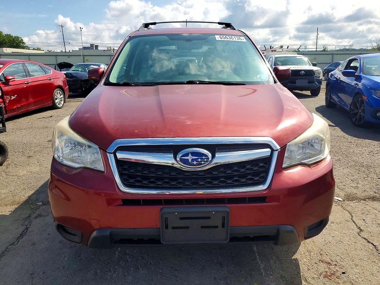 2014 Subaru Forester 2.5i Premium Maroon vin: JF2SJACCXEG441071