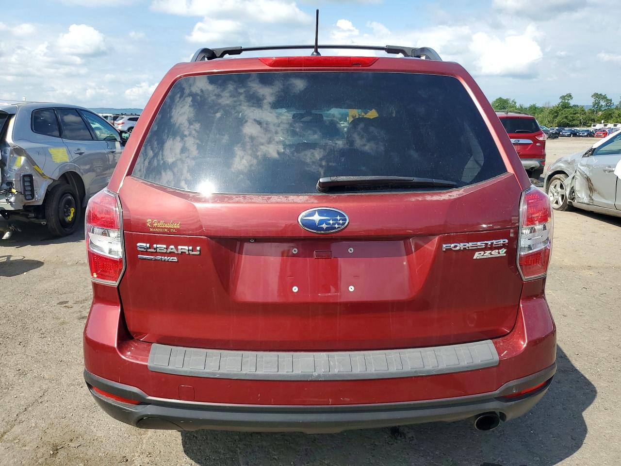 2014 Subaru Forester 2.5i Premium Maroon vin: JF2SJACCXEG441071