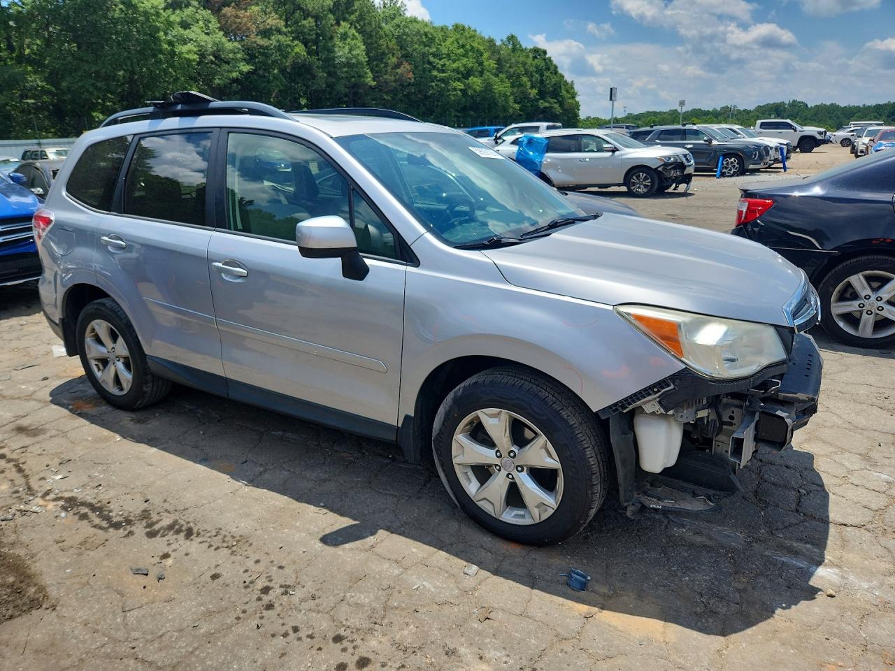 2015 Subaru Forester 2.5i Premium Silver vin: JF2SJADC0FH442756