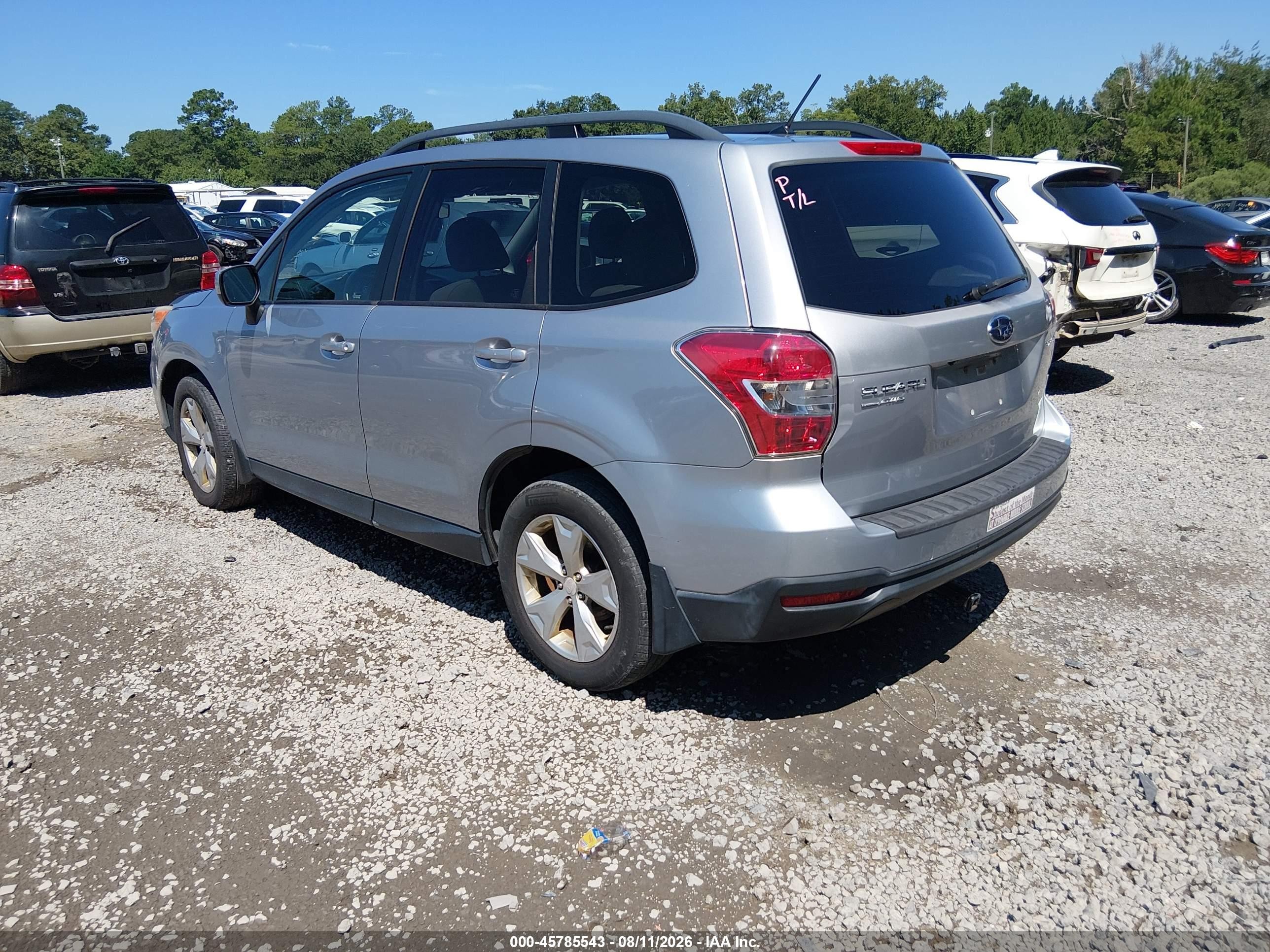 2015 Subaru Forester 2.5i Premium Gray vin: JF2SJADC0FH459136