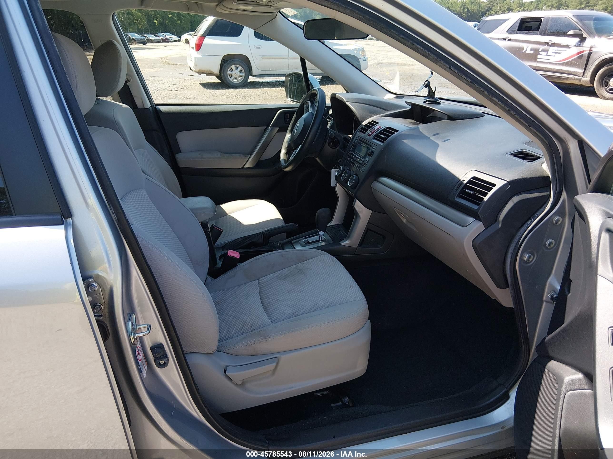 2015 Subaru Forester 2.5i Premium Gray vin: JF2SJADC0FH459136