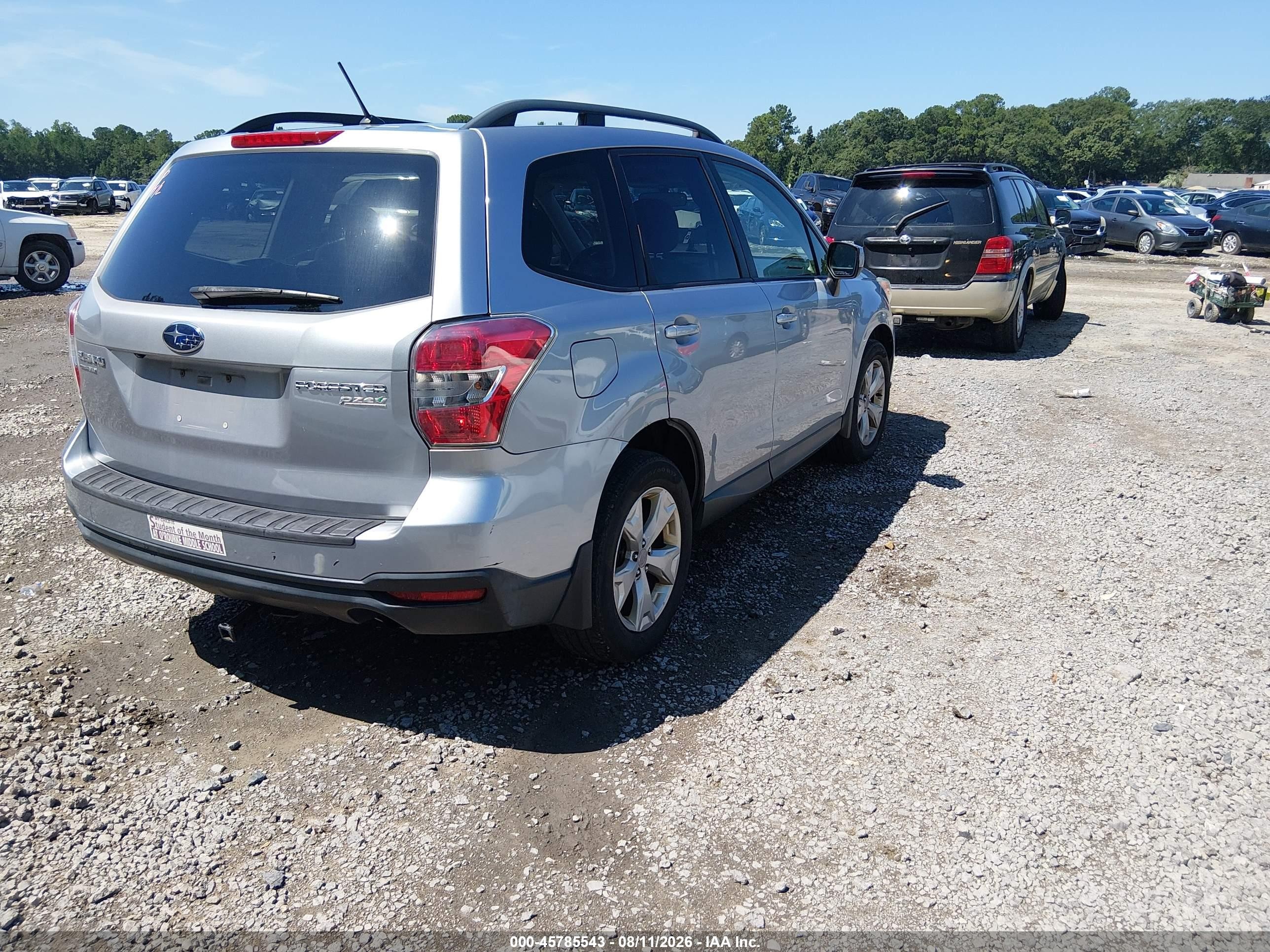 2015 Subaru Forester 2.5i Premium Gray vin: JF2SJADC0FH459136