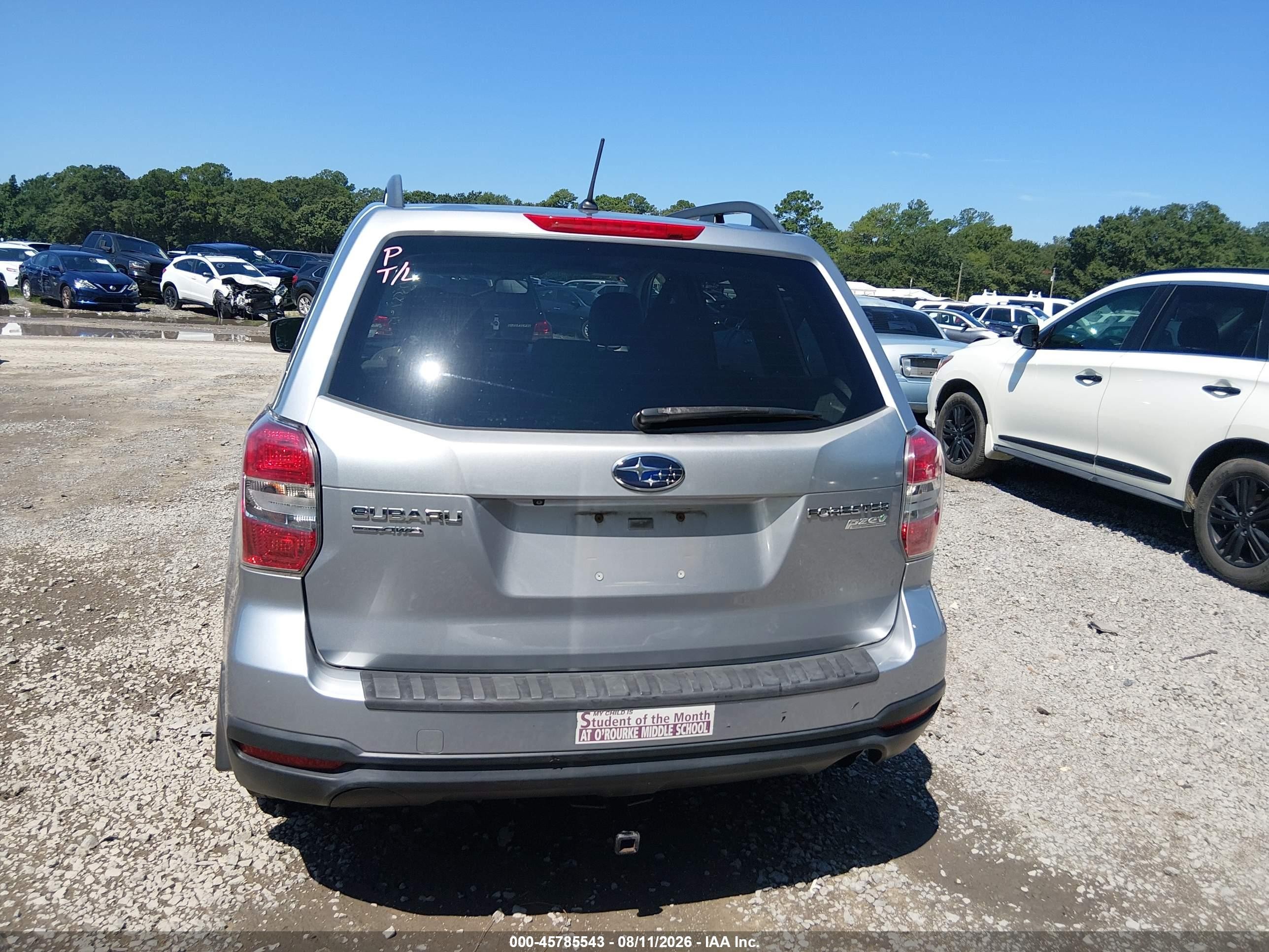 2015 Subaru Forester 2.5i Premium Gray vin: JF2SJADC0FH459136