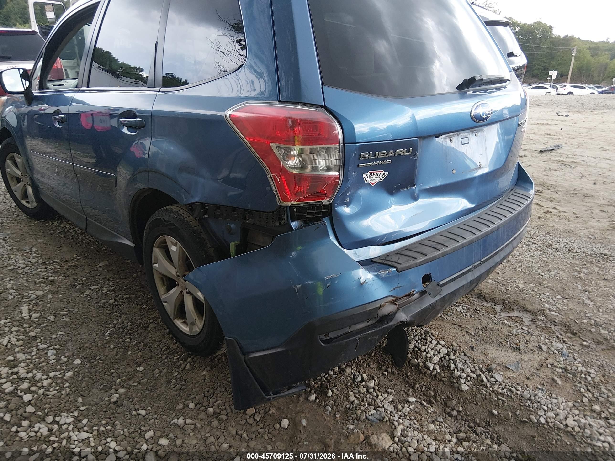 2015 Subaru Forester 2.5i Premium Black vin: JF2SJADC0FH479483