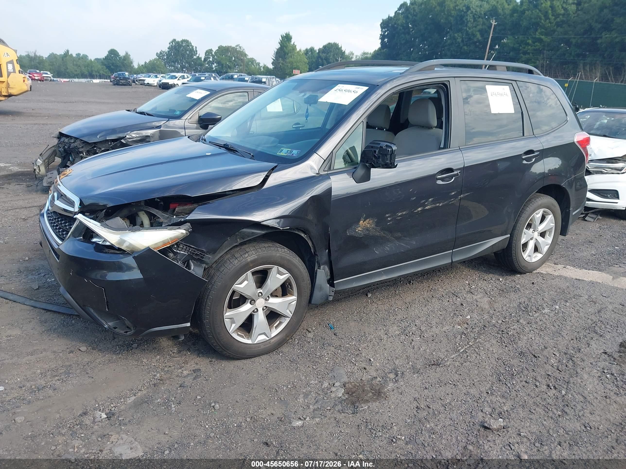 2015 Subaru Forester 2.5i Premium Gray vin: JF2SJADC0FH522994