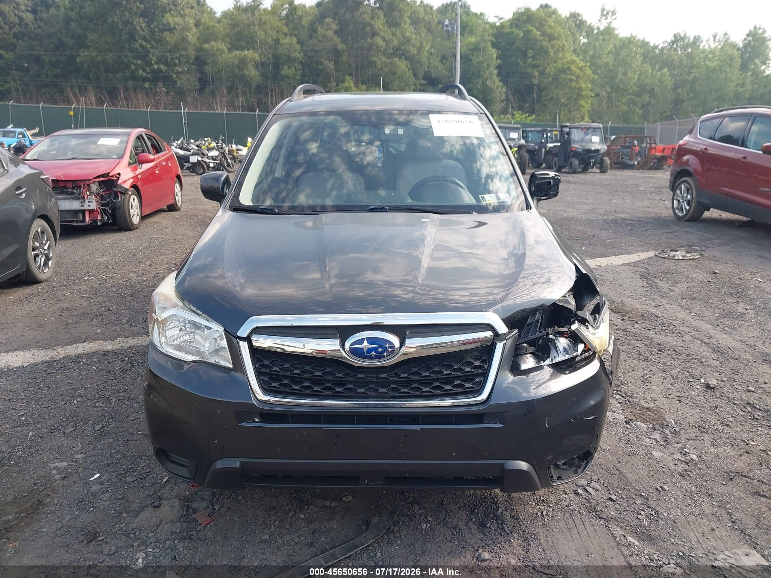 2015 Subaru Forester 2.5i Premium Gray vin: JF2SJADC0FH522994
