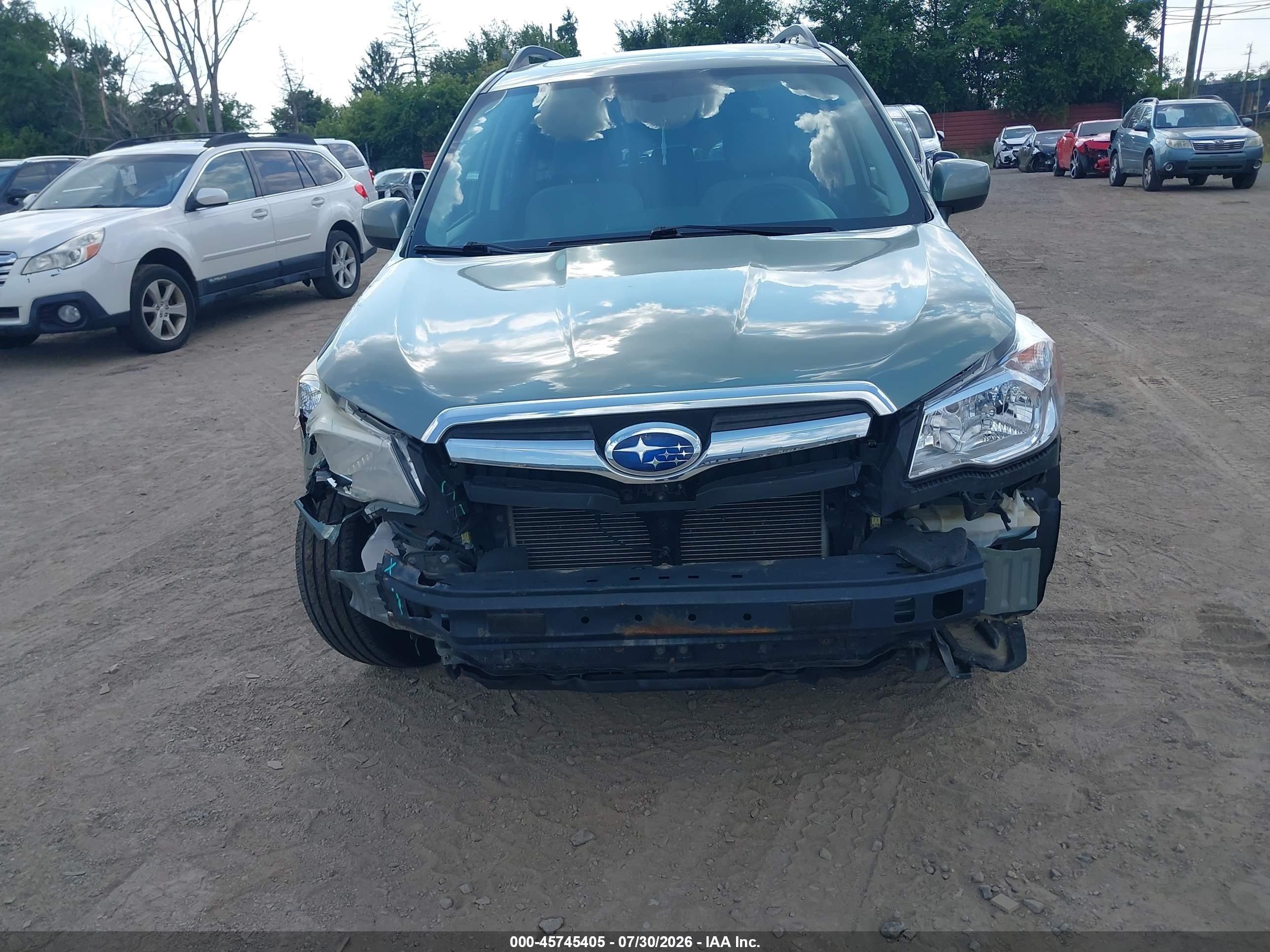 2015 Subaru Forester 2.5i Premium Green vin: JF2SJADC0FH540251