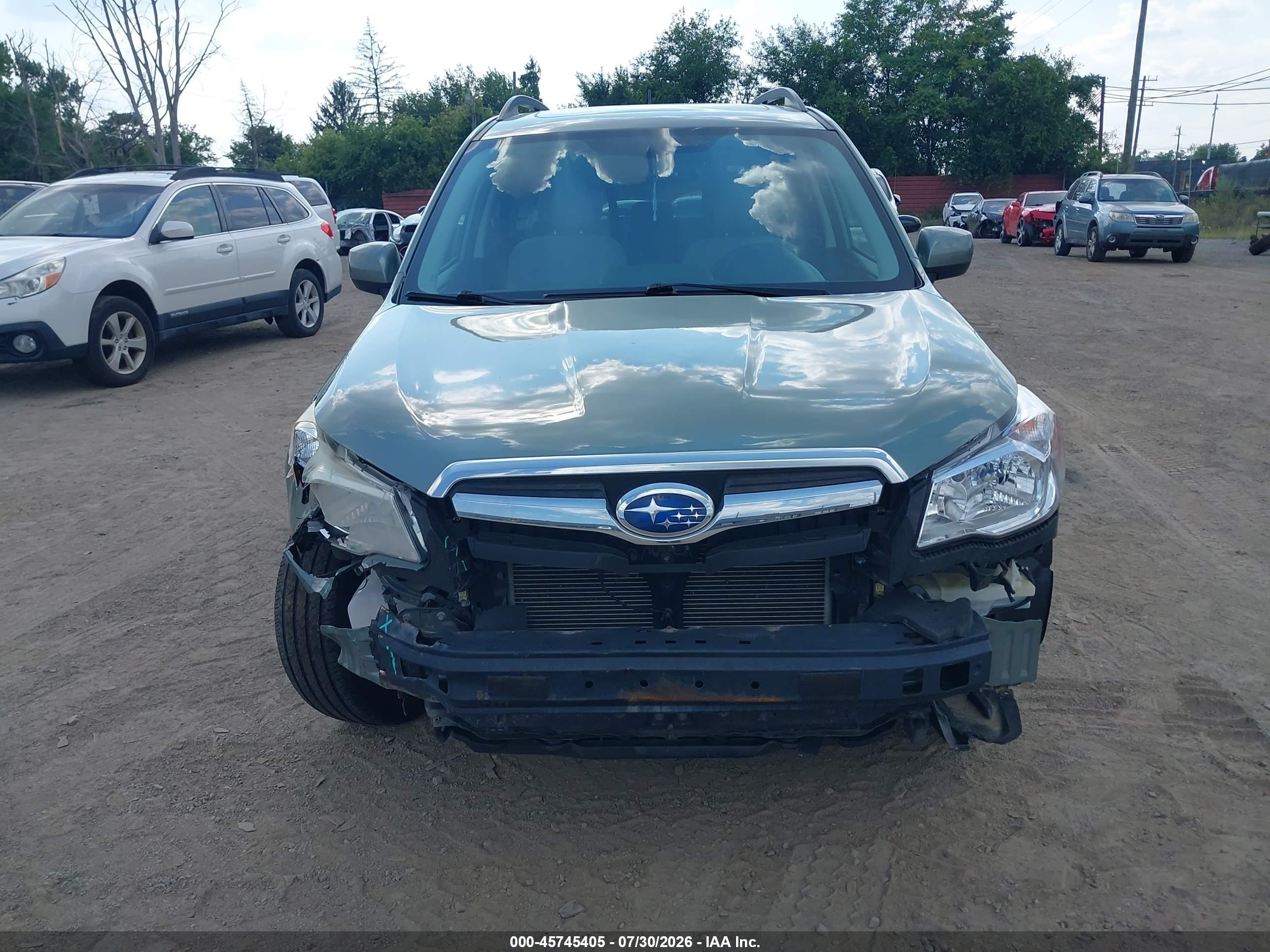 2015 Subaru Forester 2.5i Premium Green vin: JF2SJADC0FH540251