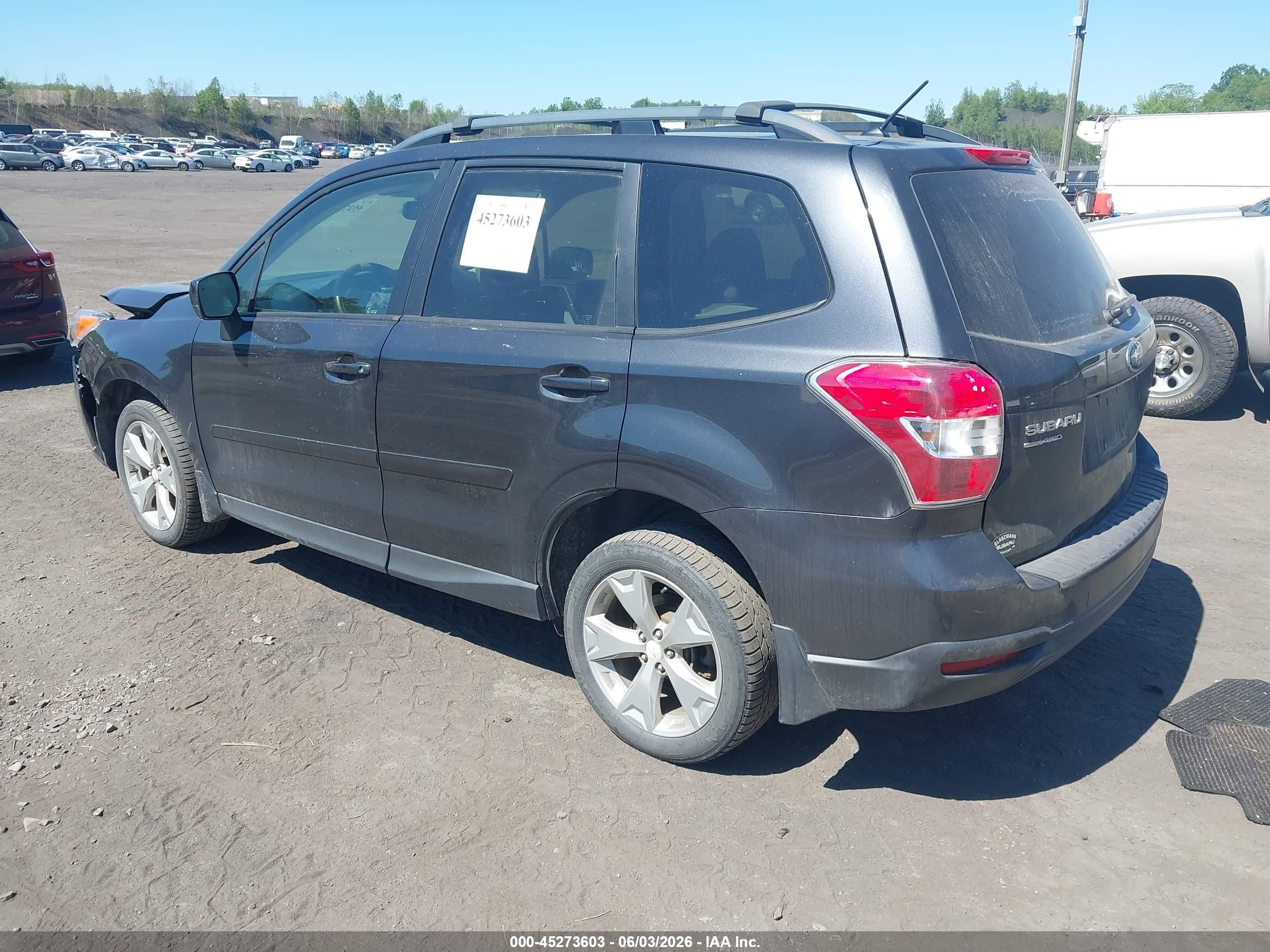 2015 Subaru Forester 2.5i Premium Gray vin: JF2SJADC0FH803774