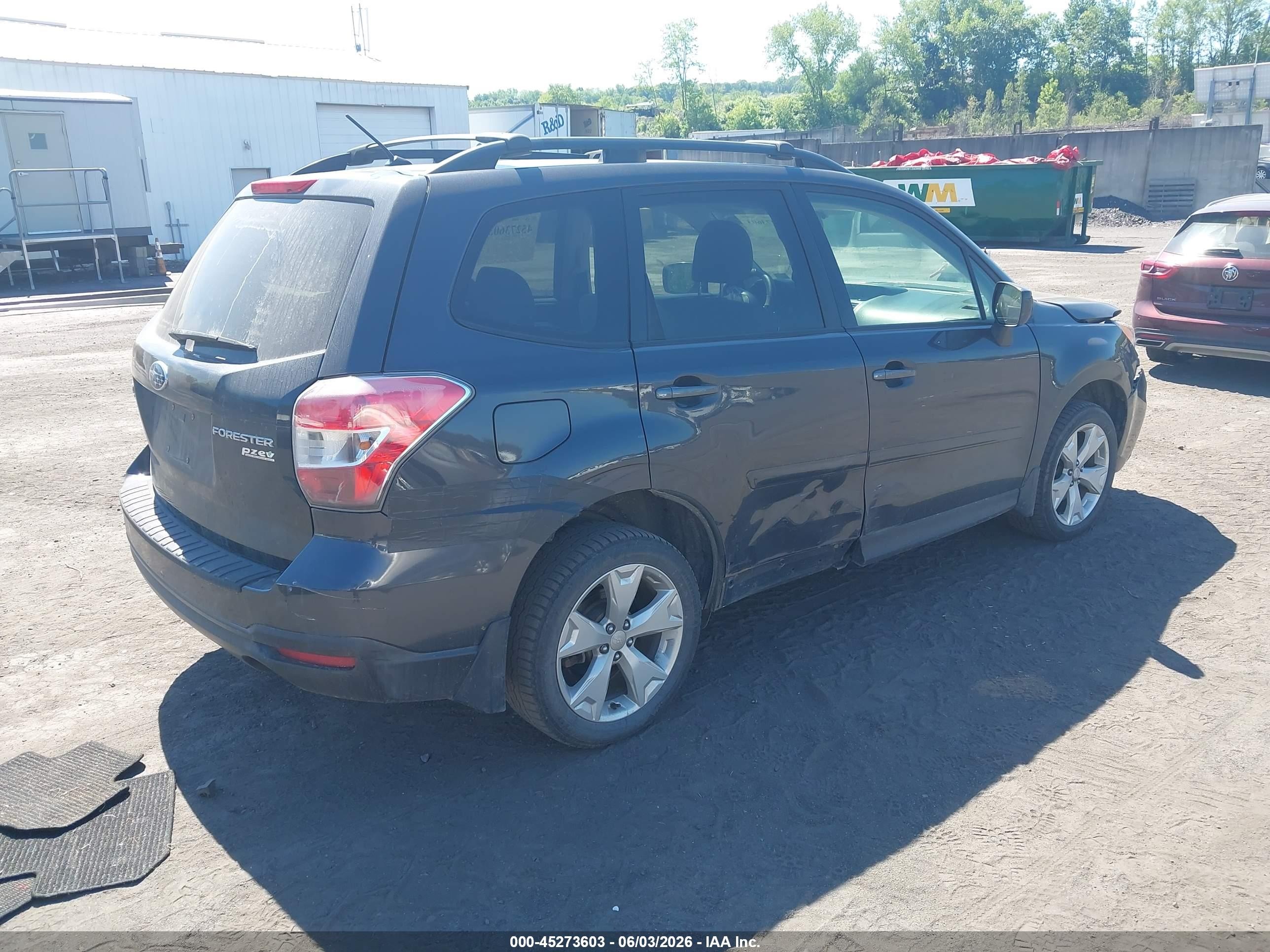 2015 Subaru Forester 2.5i Premium Gray vin: JF2SJADC0FH803774