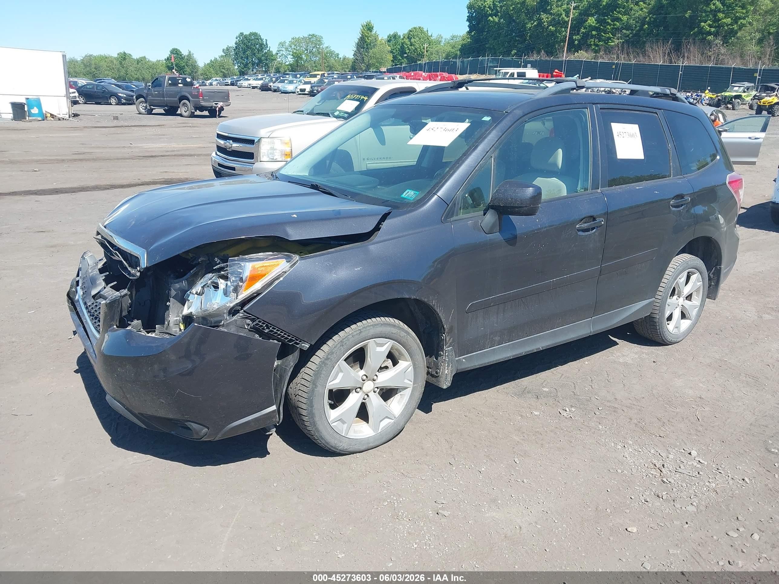 2015 Subaru Forester 2.5i Premium Gray vin: JF2SJADC0FH803774