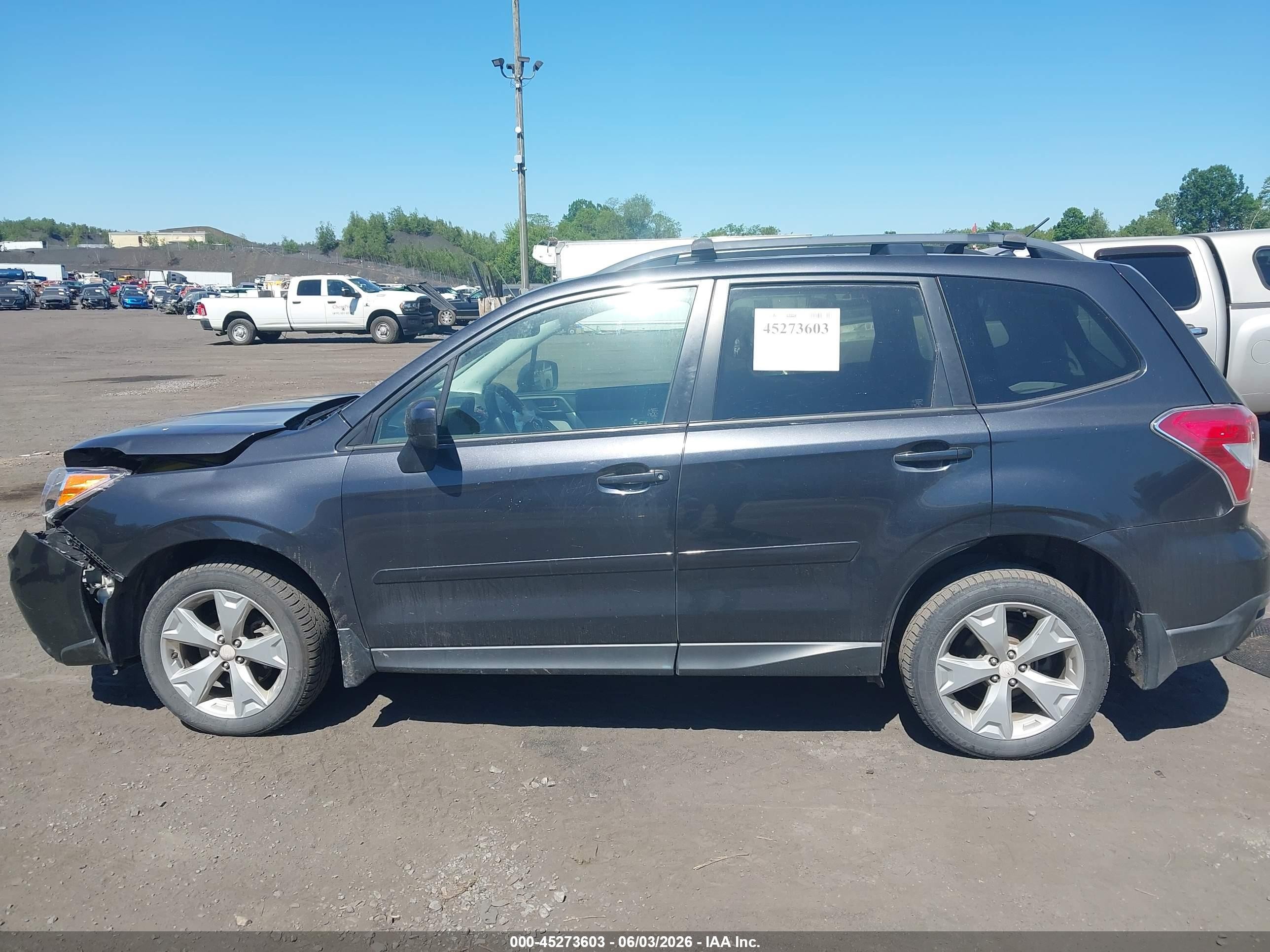 2015 Subaru Forester 2.5i Premium Gray vin: JF2SJADC0FH803774