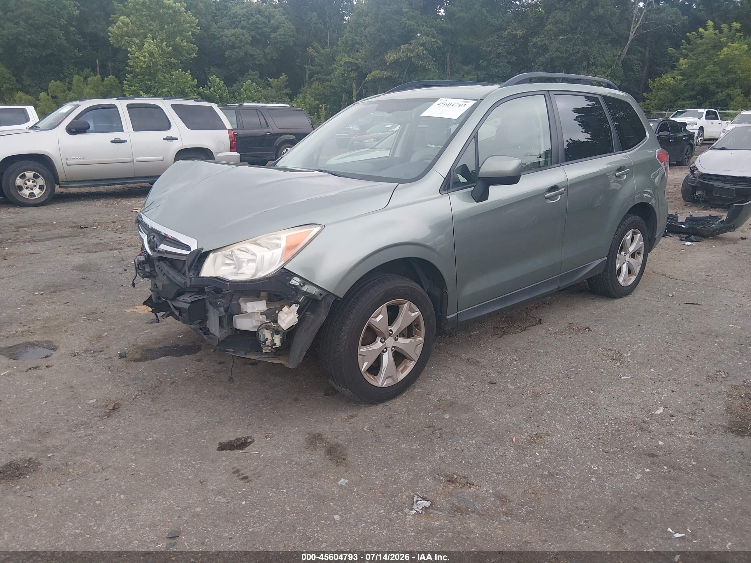 2015 Subaru Forester 2.5i Premium Green vin: JF2SJADC1FH508232