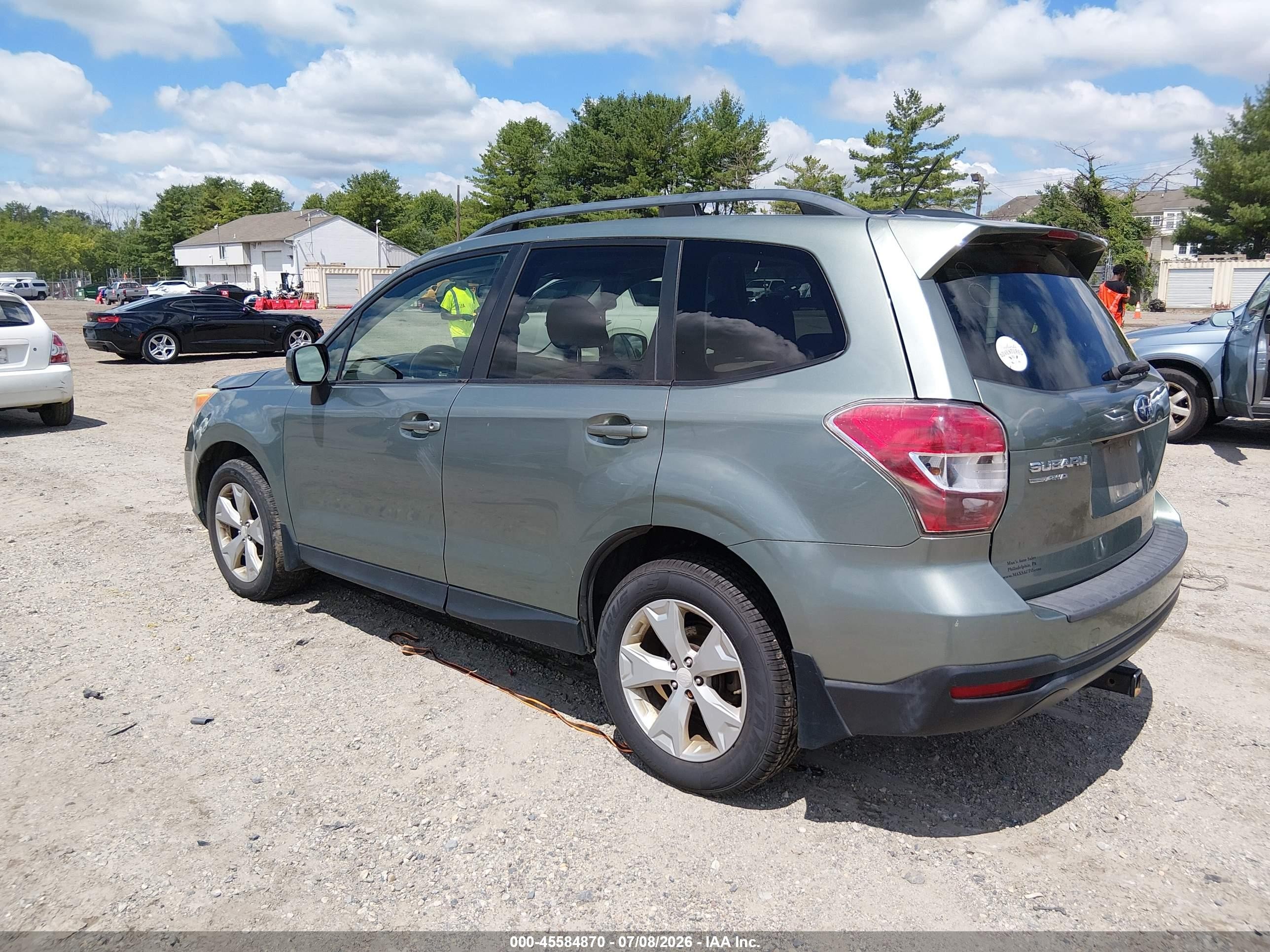 2015 Subaru Forester 2.5i Premium Gray vin: JF2SJADC1FH528061