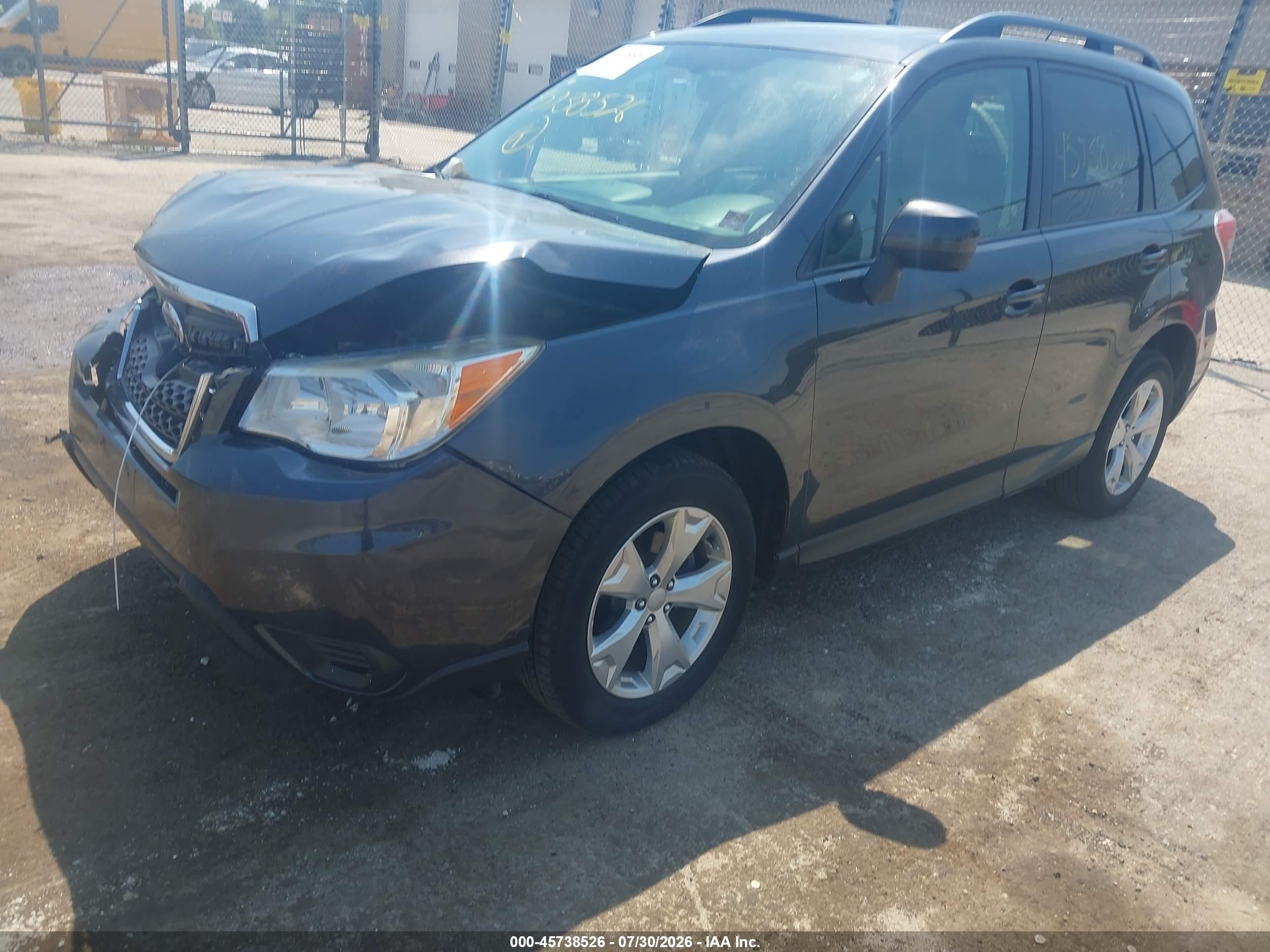 2015 Subaru Forester 2.5i Premium Gray vin: JF2SJADC1FH568933