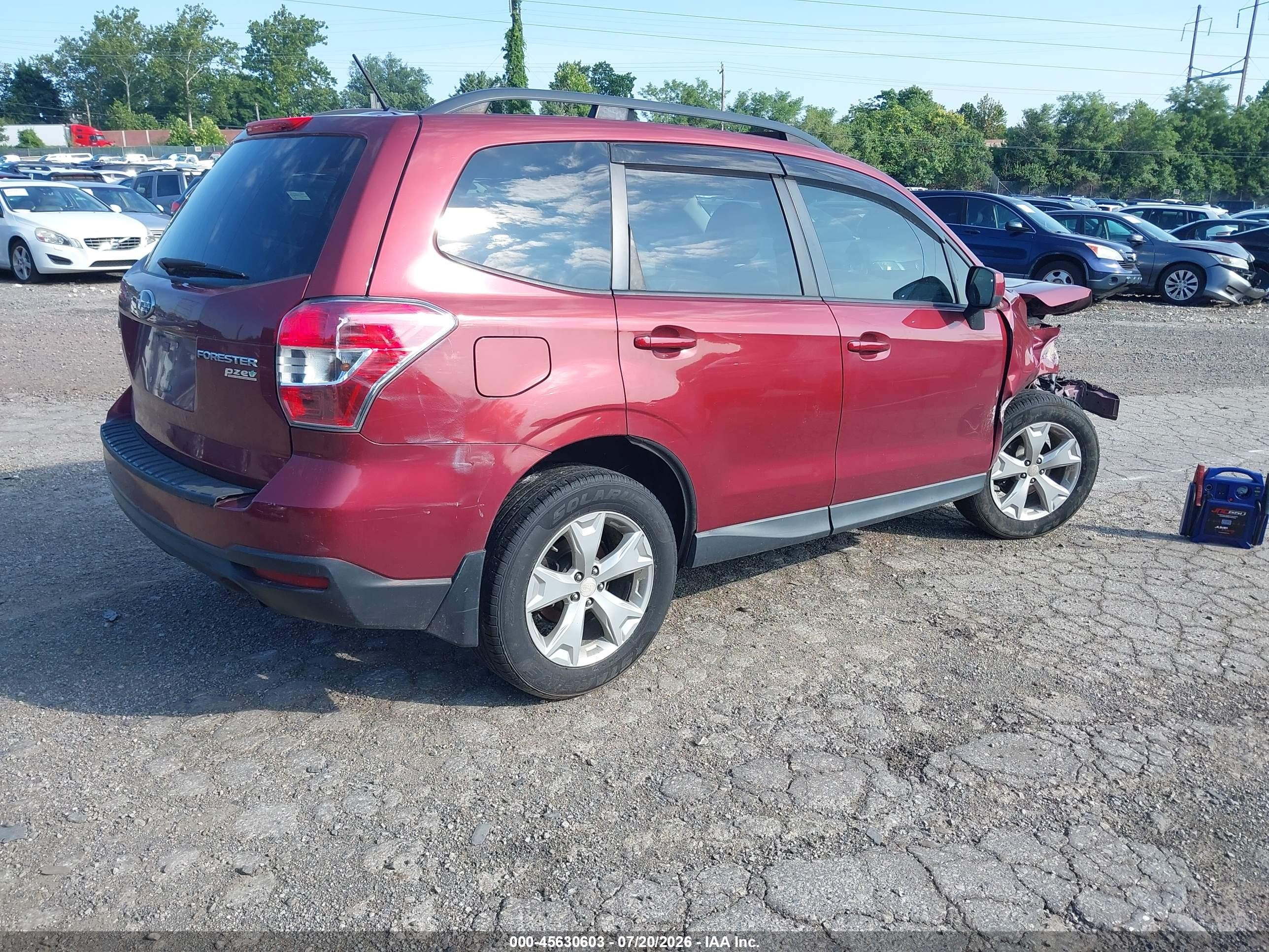 2015 Subaru Forester 2.5i Premium Maroon vin: JF2SJADC2FG412678