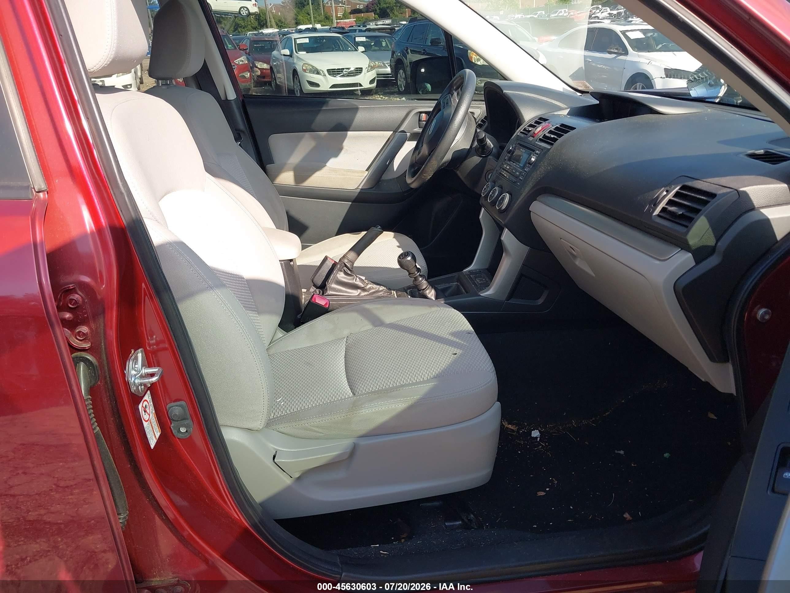 2015 Subaru Forester 2.5i Premium Maroon vin: JF2SJADC2FG412678