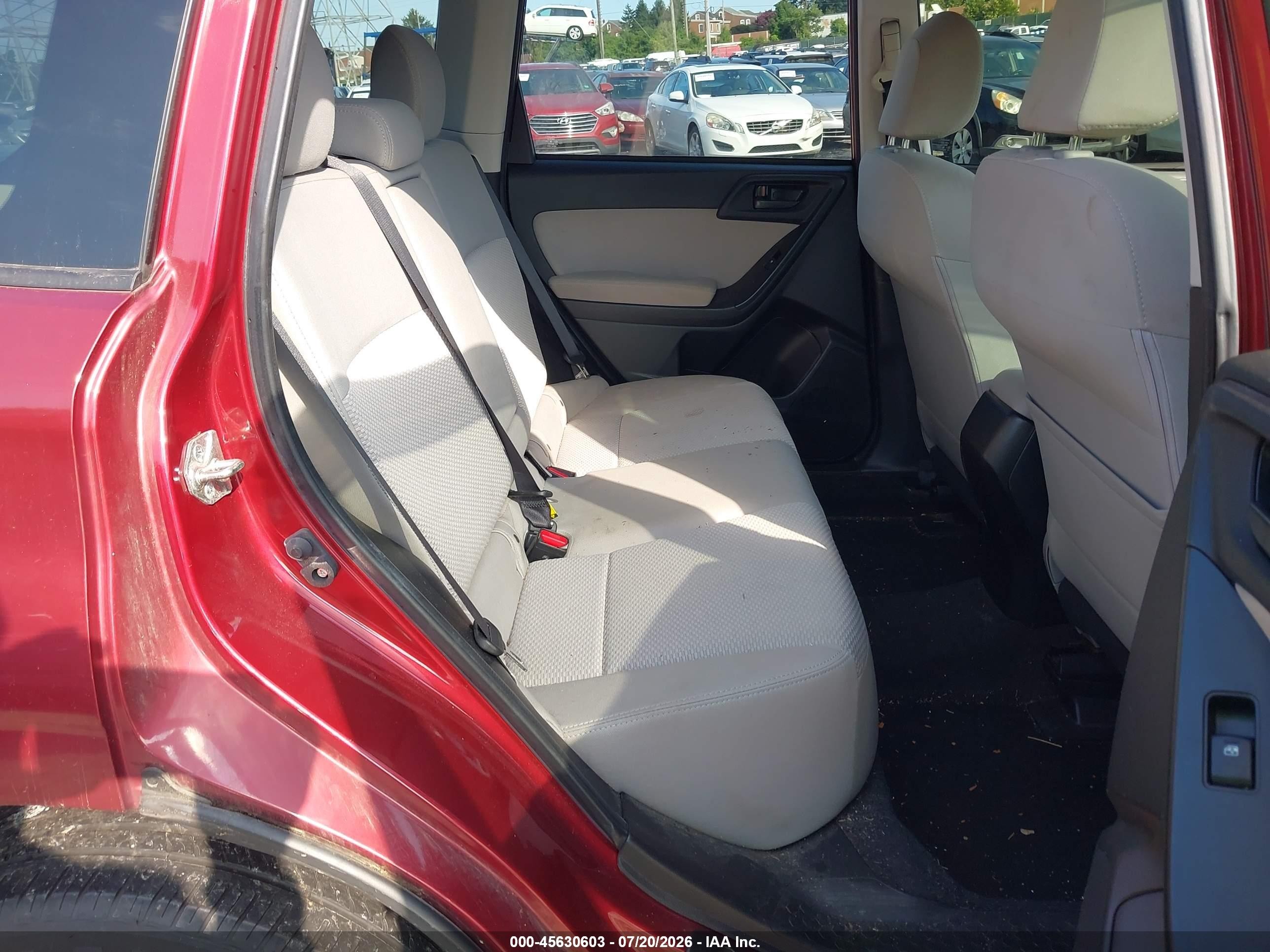 2015 Subaru Forester 2.5i Premium Maroon vin: JF2SJADC2FG412678