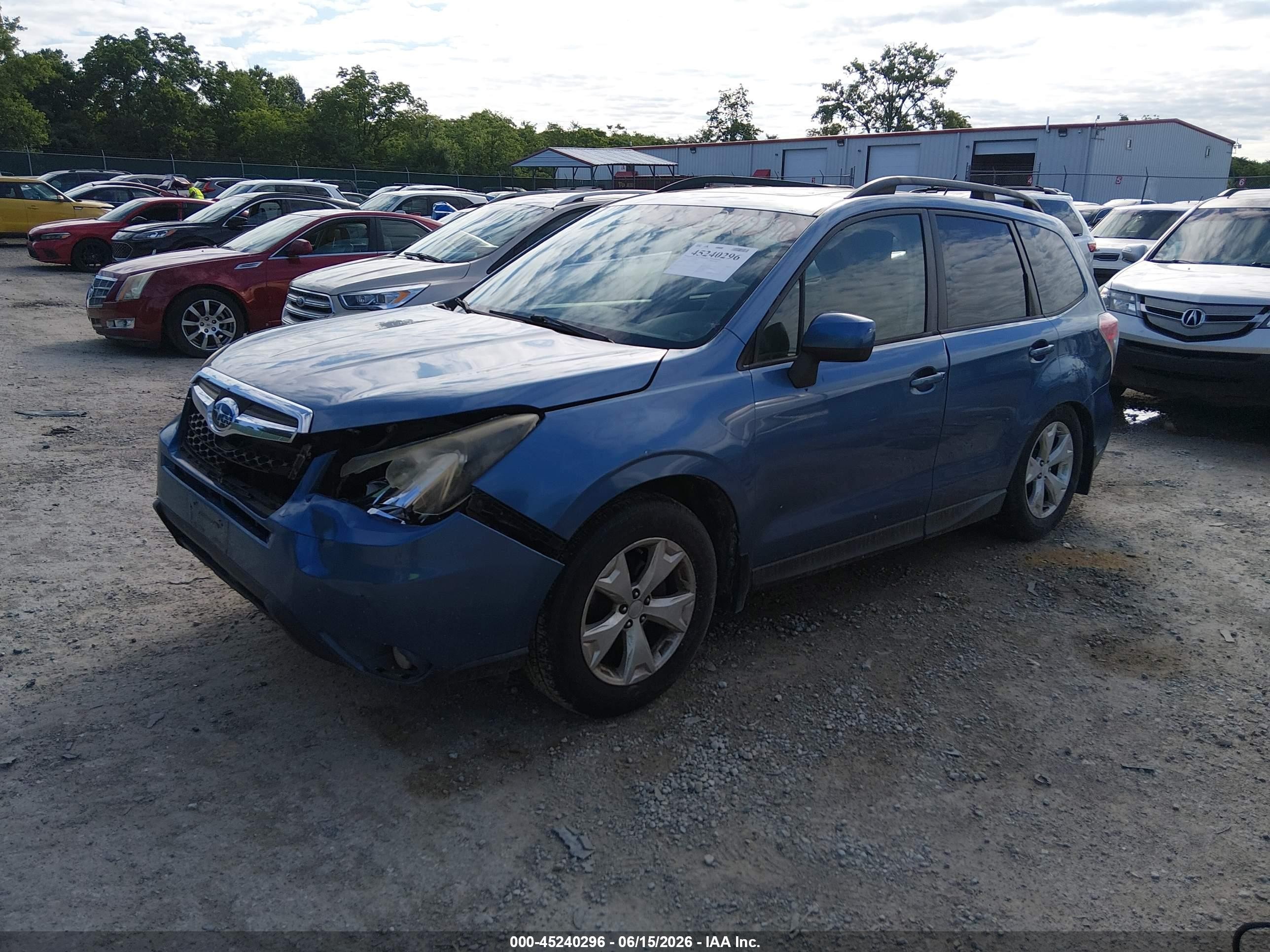 2015 Subaru Forester 2.5i Premium Blue vin: JF2SJADC2FH409547