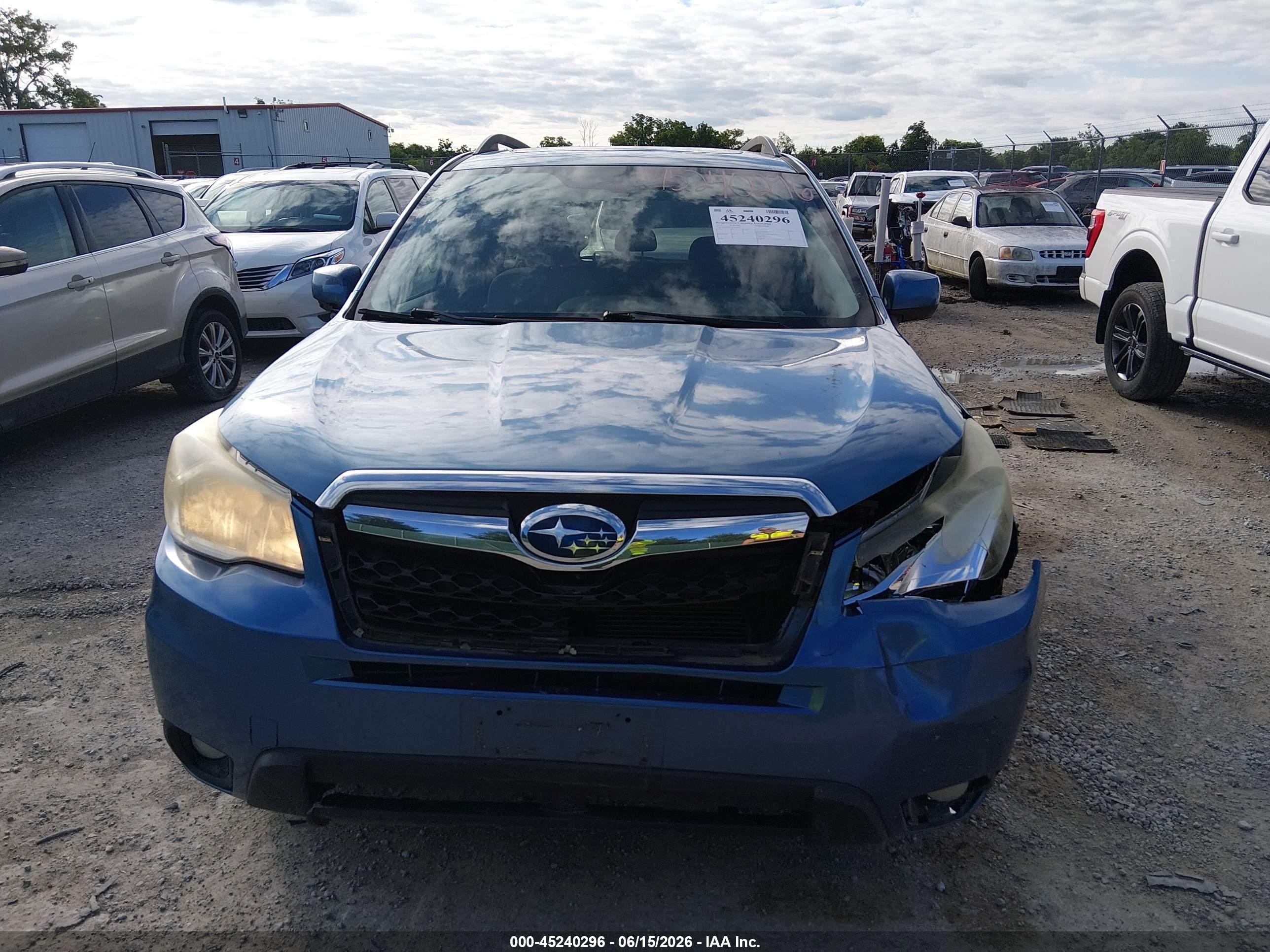 2015 Subaru Forester 2.5i Premium Blue vin: JF2SJADC2FH409547