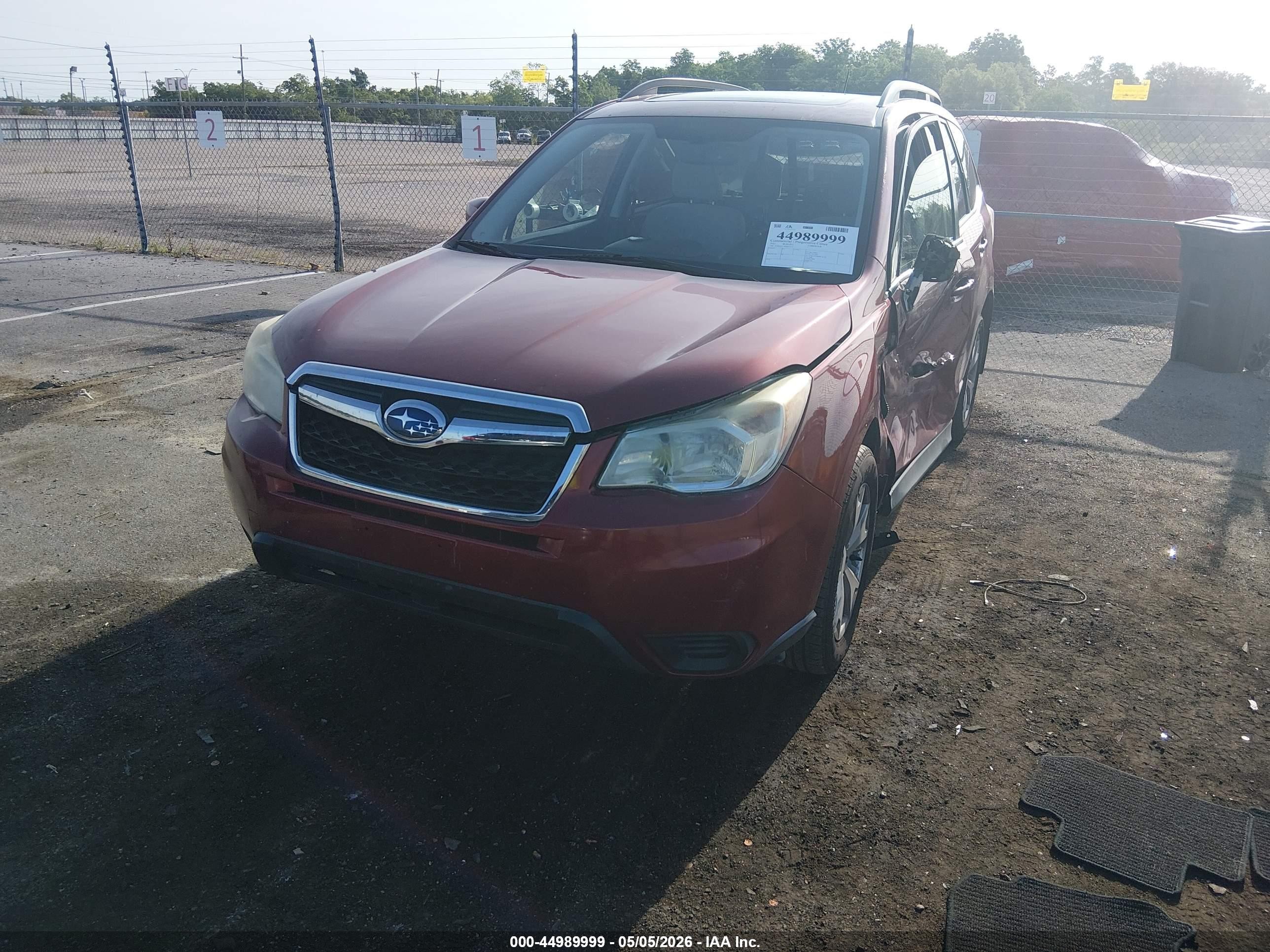 2015 Subaru Forester 2.5i Premium Red vin: JF2SJADC2FH432732