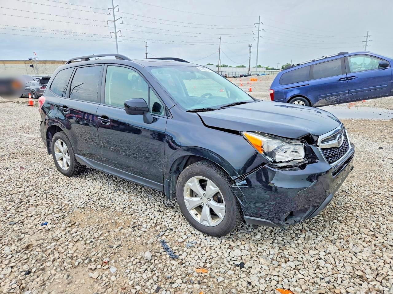 2015 Subaru Forester 2.5i Premium Black vin: JF2SJADC2FH450017