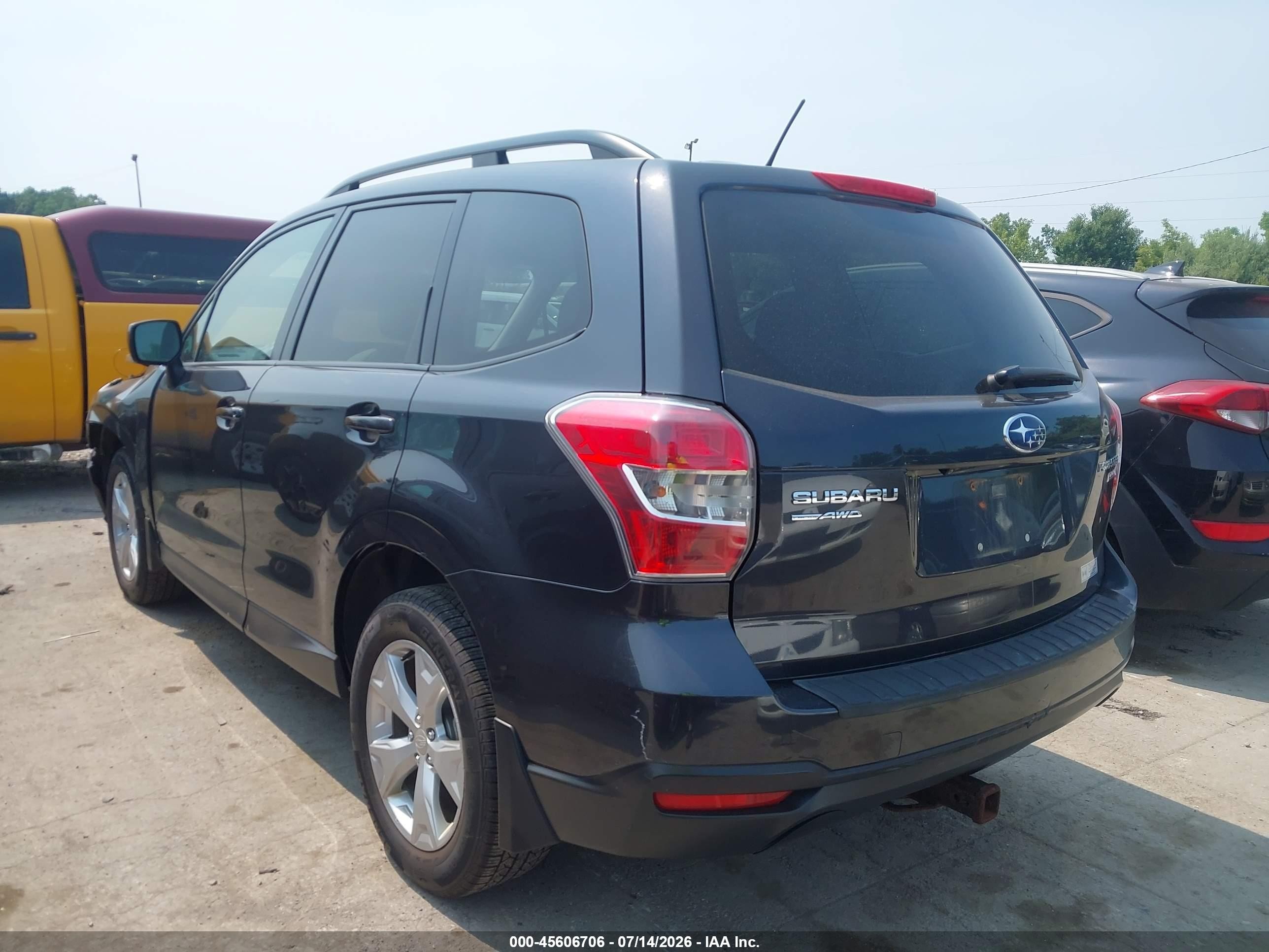 2015 Subaru Forester 2.5i Premium Gray vin: JF2SJADC2FH494194
