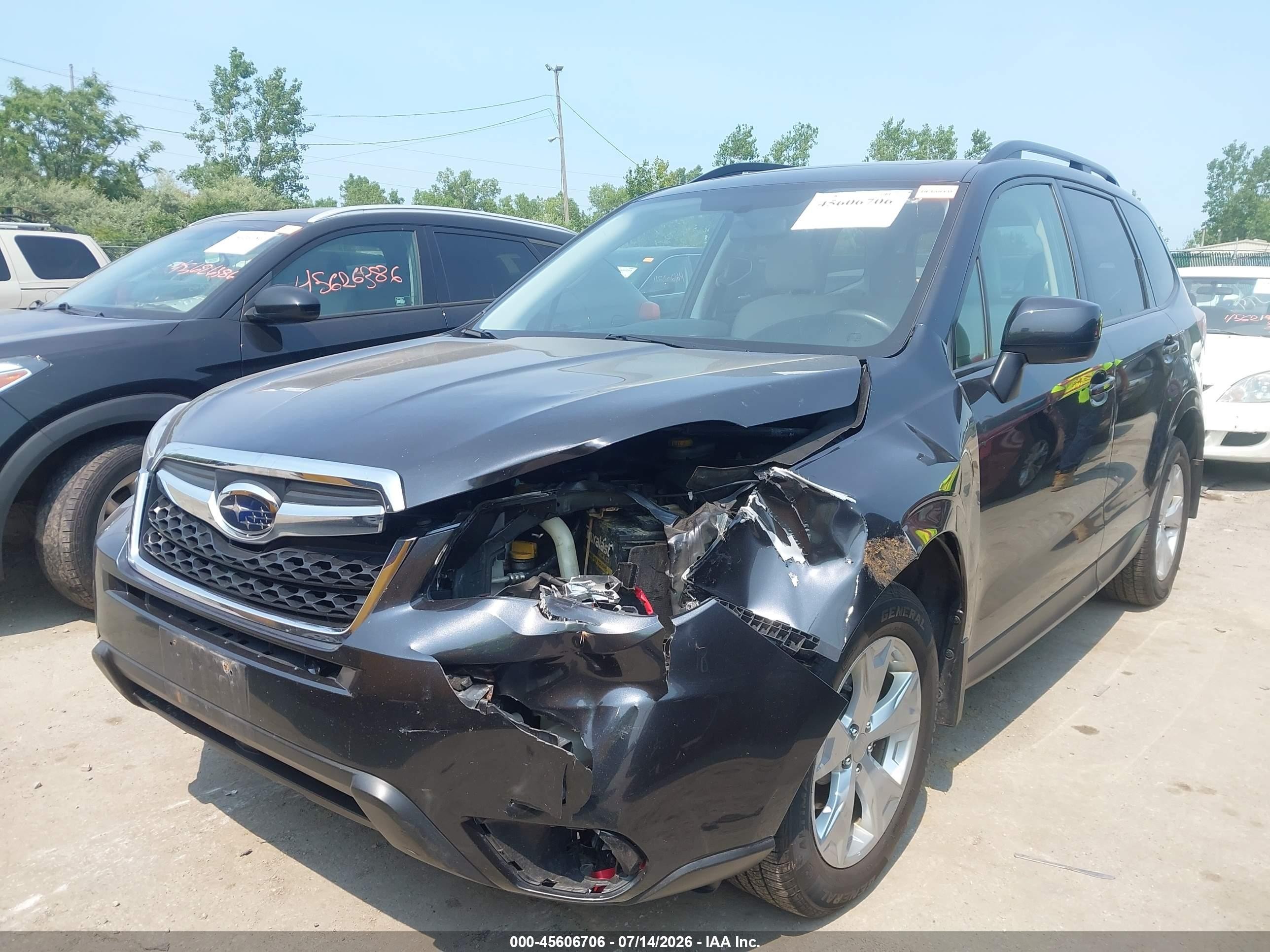 2015 Subaru Forester 2.5i Premium Gray vin: JF2SJADC2FH494194