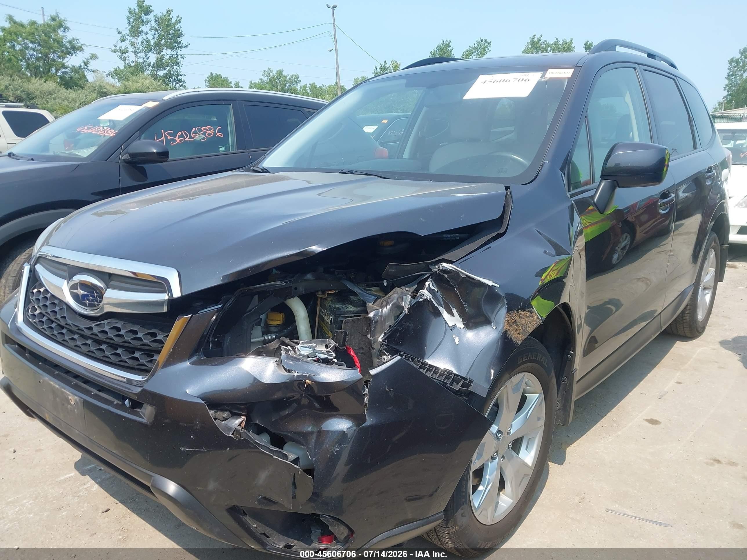 2015 Subaru Forester 2.5i Premium Gray vin: JF2SJADC2FH494194