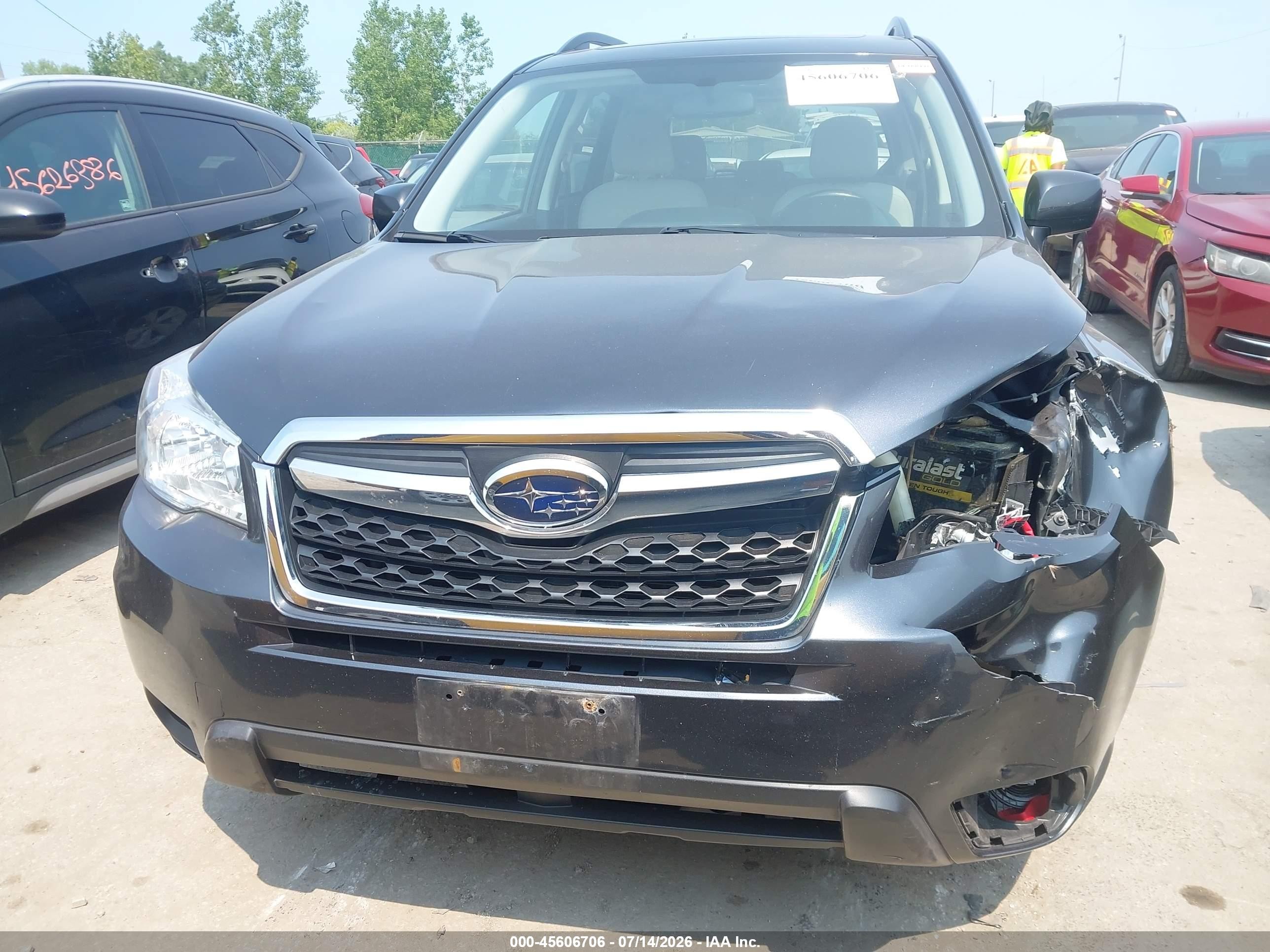 2015 Subaru Forester 2.5i Premium Gray vin: JF2SJADC2FH494194