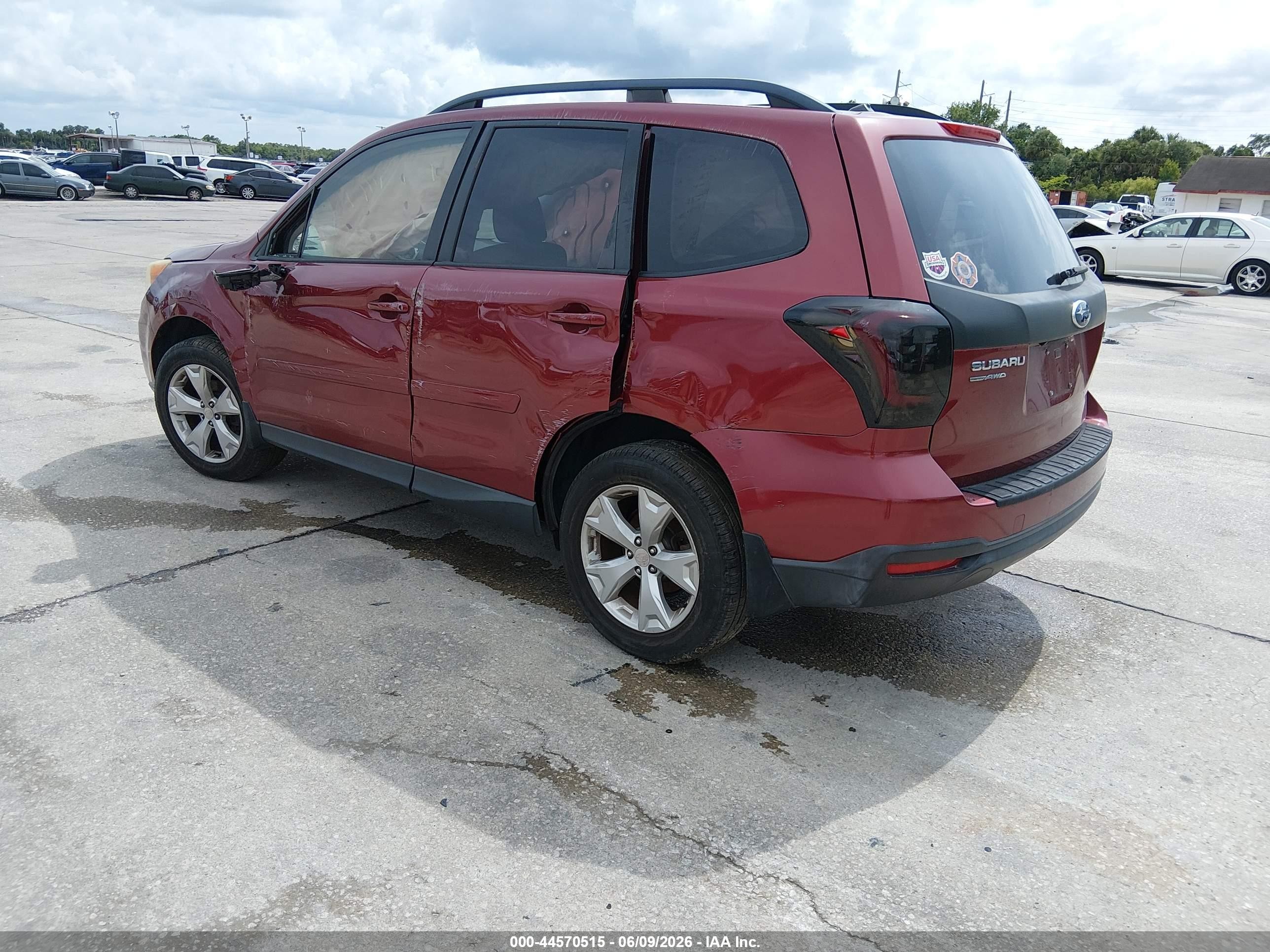 2015 Subaru Forester 2.5i Premium Maroon vin: JF2SJADC2FH495801
