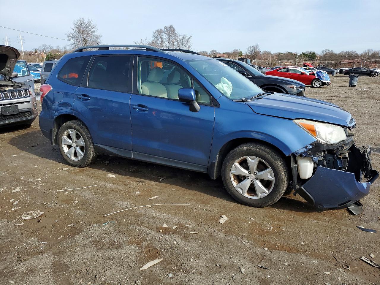 2015 Subaru Forester 2.5i Premium Синий vin: JF2SJADC2FH497502