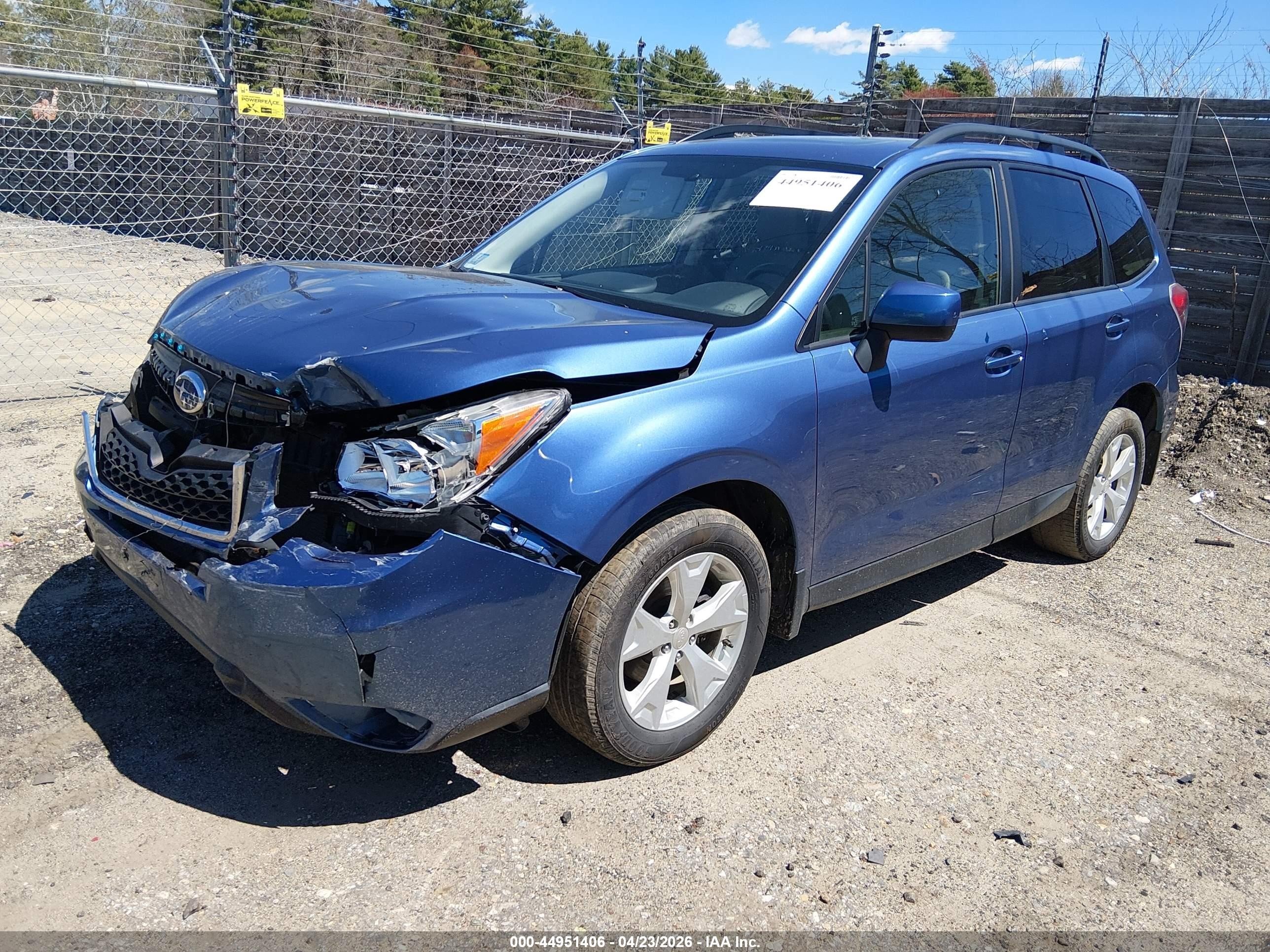 2015 Subaru Forester 2.5i Premium Blue vin: JF2SJADC2FH513066